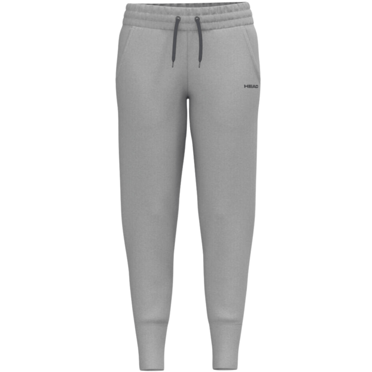 Achterzijde van de grijs gemeleerde Head Club Original Pants W met smalle pijpen