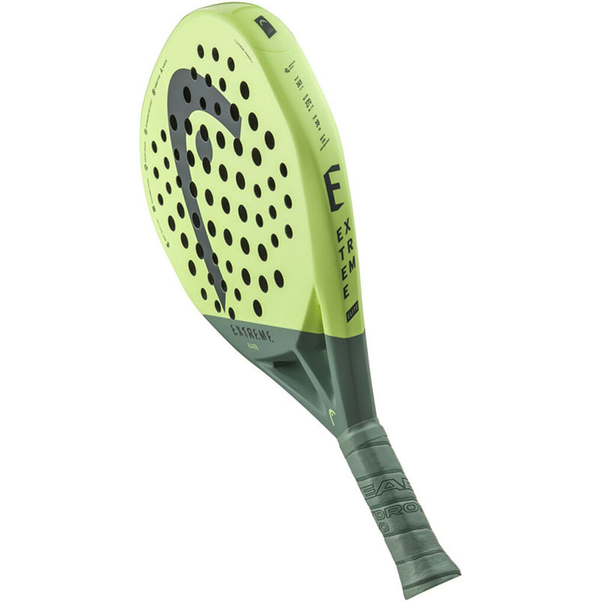 Head Extreme Elite 2023 con la scritta «Extreme» lungo il bordo del telaio color verde lime