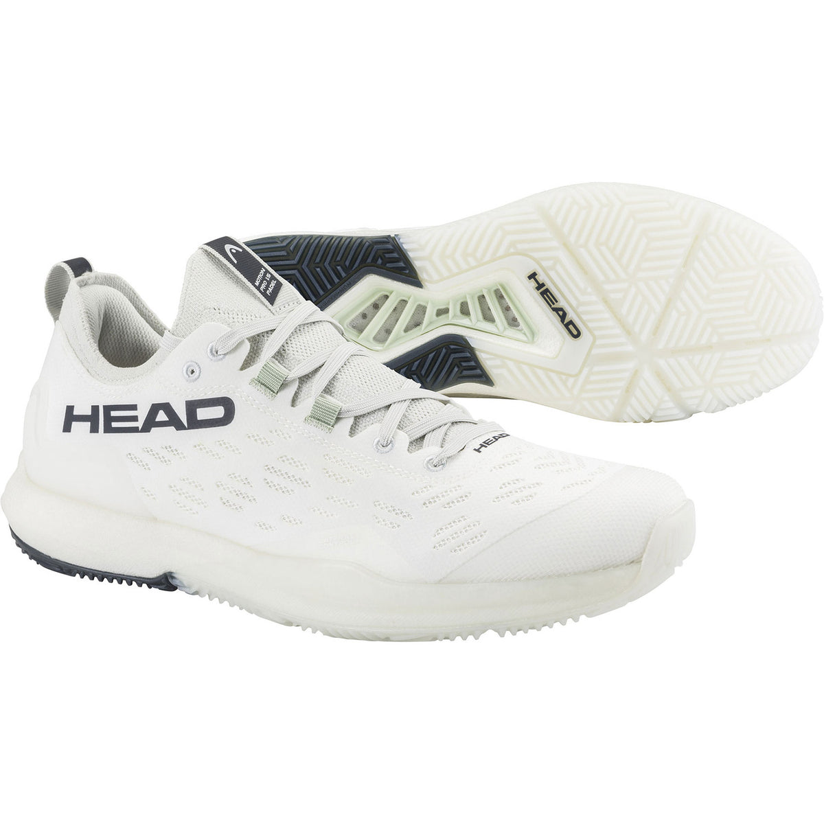 Witte Head Motion Pro 1.5 met zicht op de witte zool en zijkant