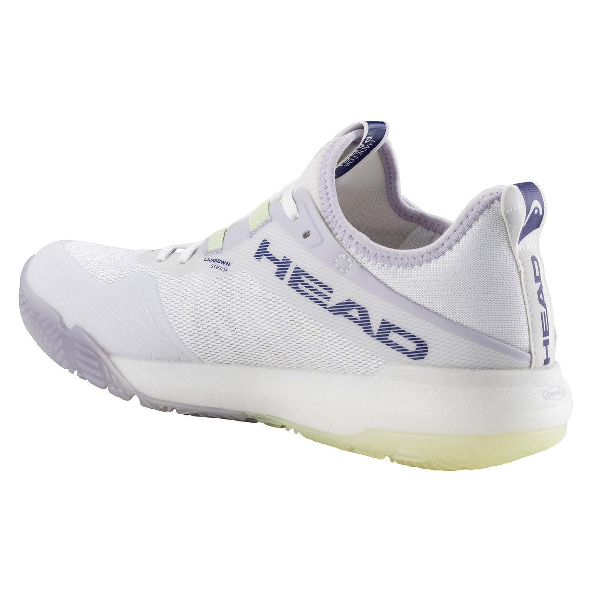 Zapatillas de pádel Head Motion Pro Padel Woman White/Lavender para mujer: parte trasera con talonera