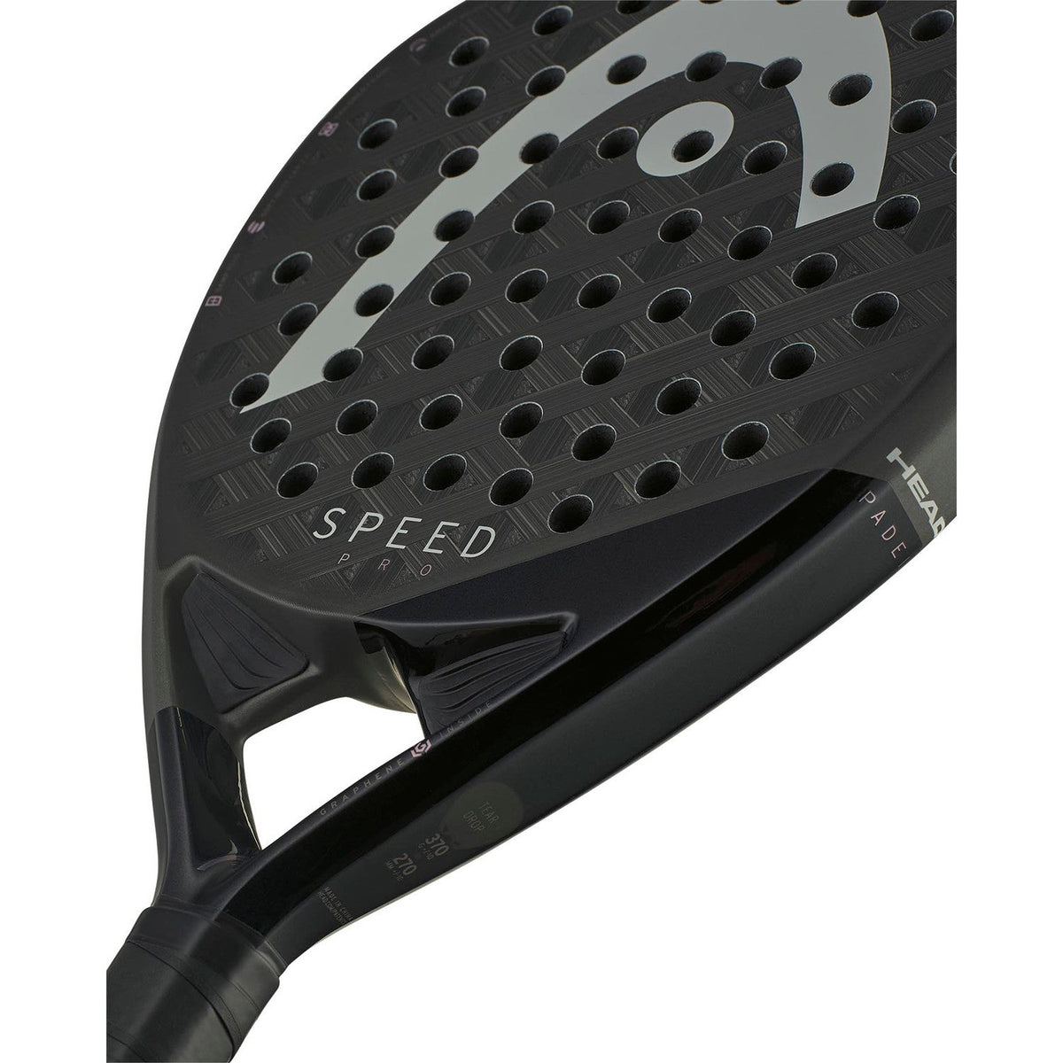 Head Speed Pro 2025 văzută de aproape, cu inscripția „Speed” deasupra punții centrale negre
