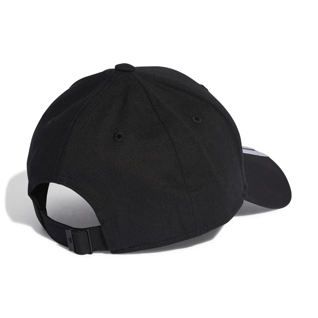 Adidas Baseball Cap 3-Stripe Black - achterzijde met verstelbare sluiting