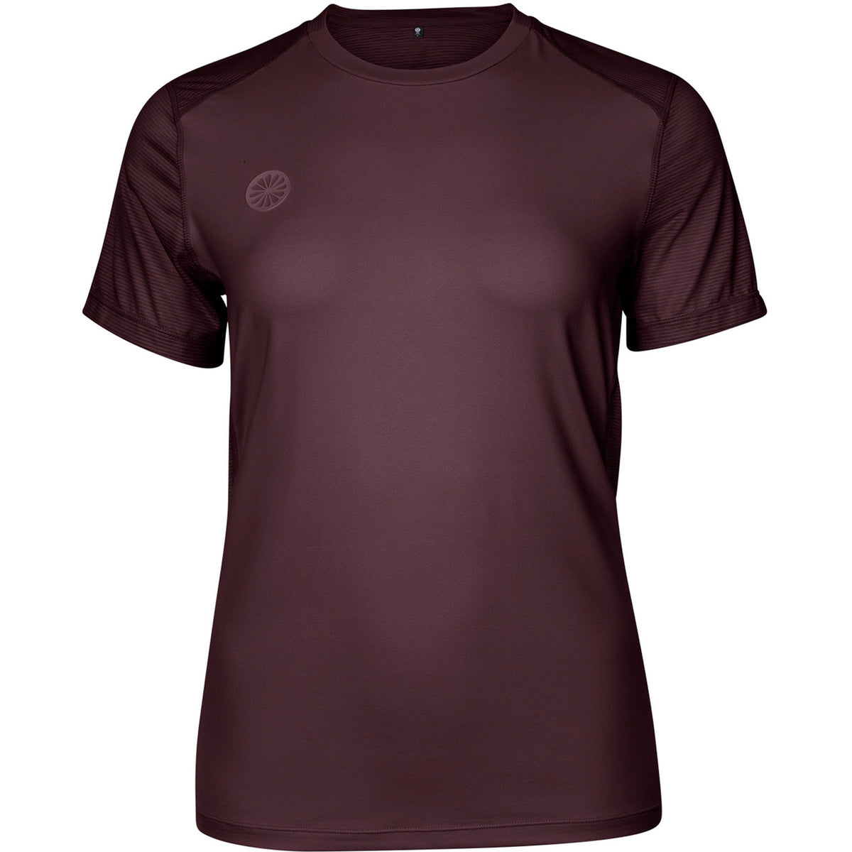 Indian Maharadja Dry Touch T-shirt met ronde hals in bordeaux, vooraanzicht