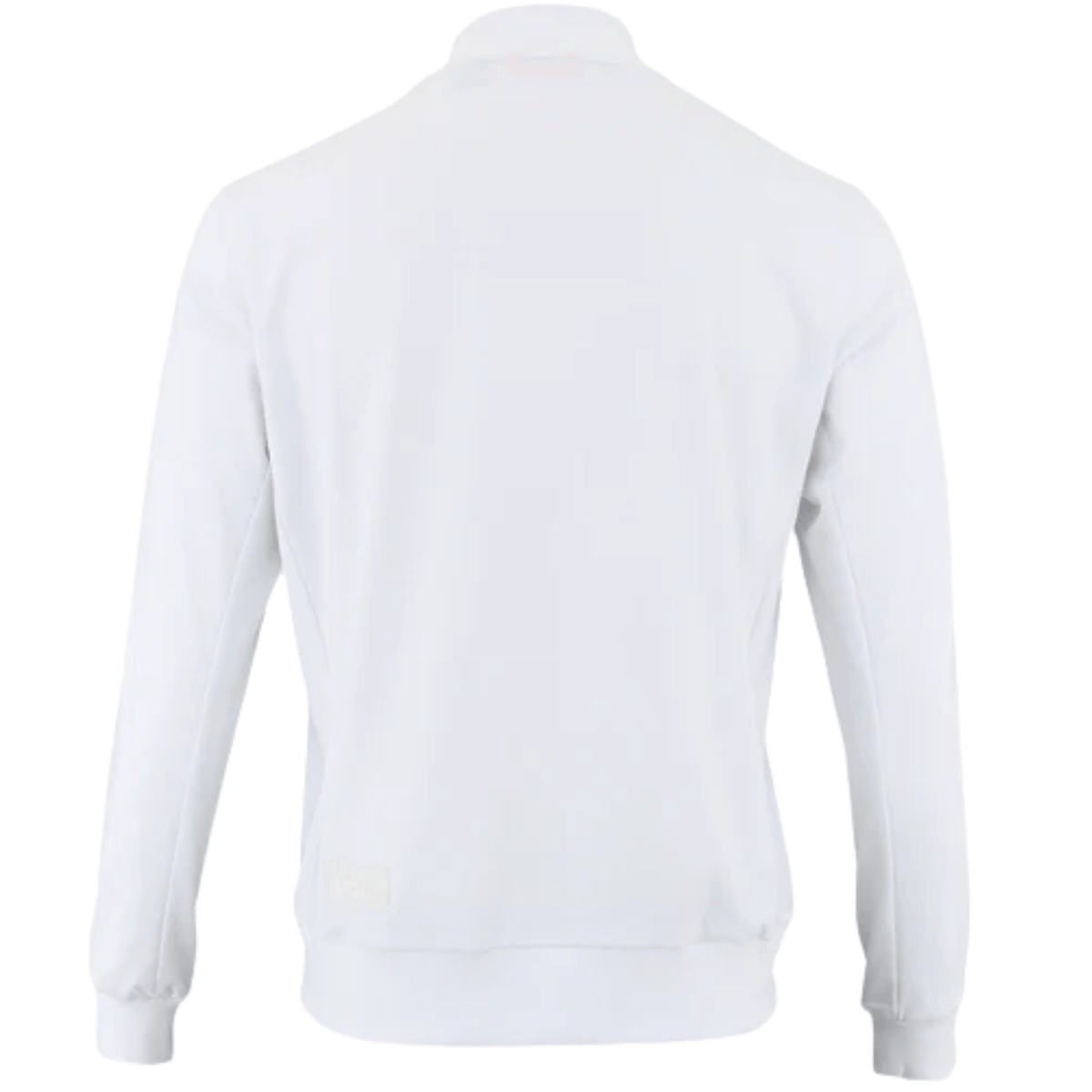 Back of the white Indian Maharadja Baroda Chevron training jacket, plain