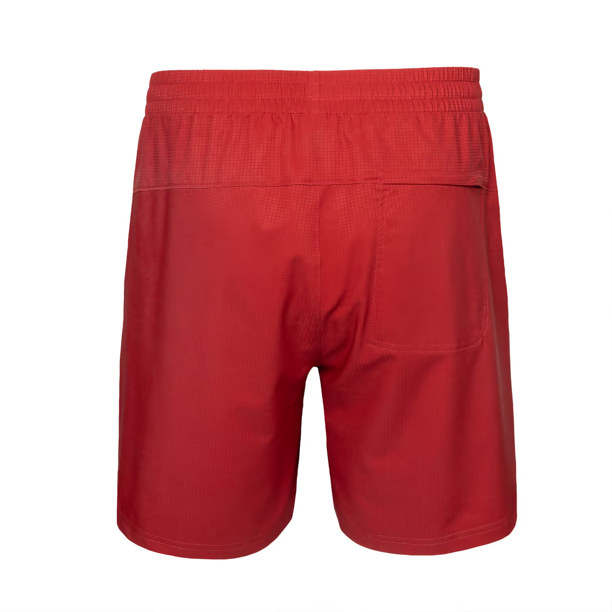 Achterzijde van de rode Indian Maharadja Ripstop short met achterzak