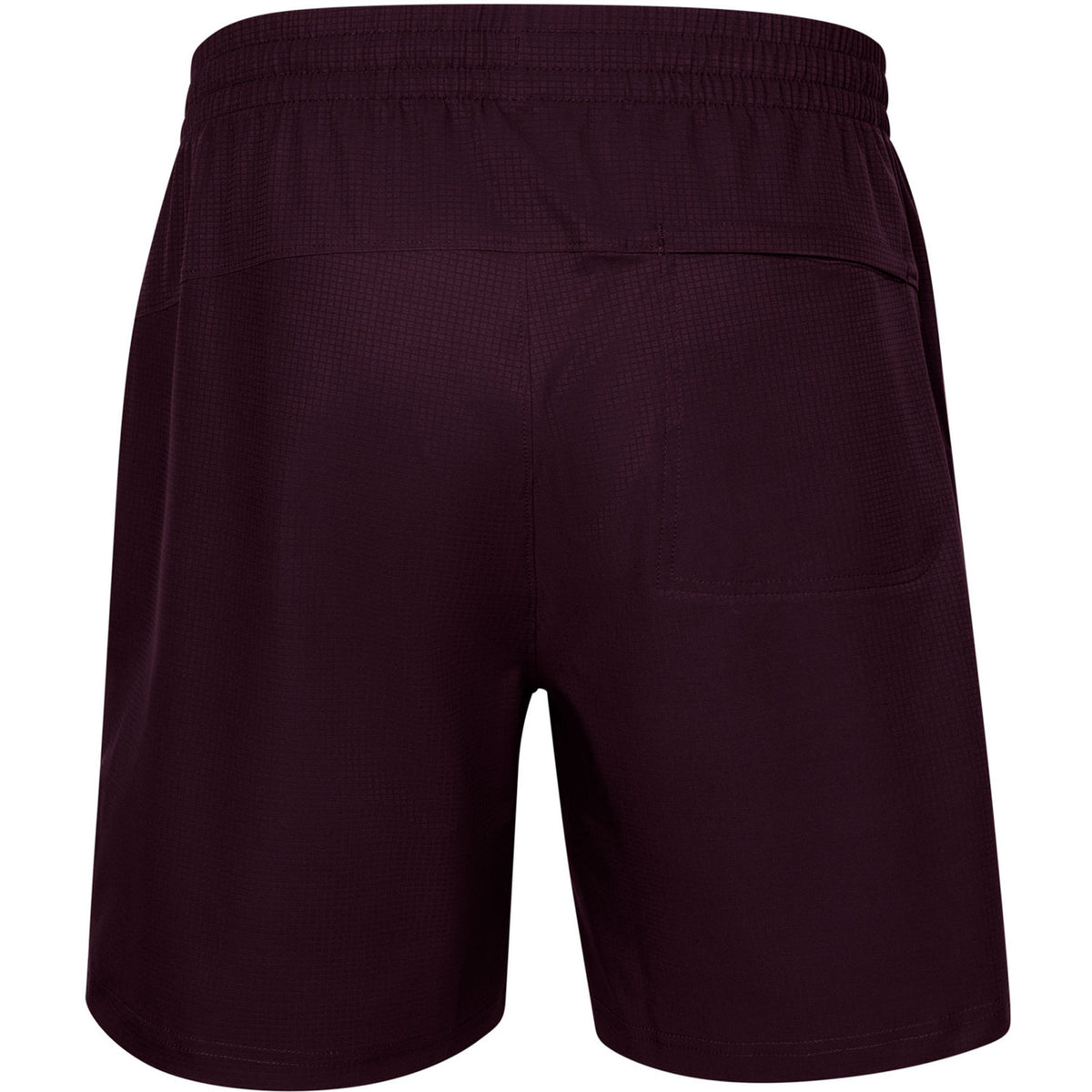 Achterzijde van de bordeauxrode Indian Maharadja Ripstop short met zak