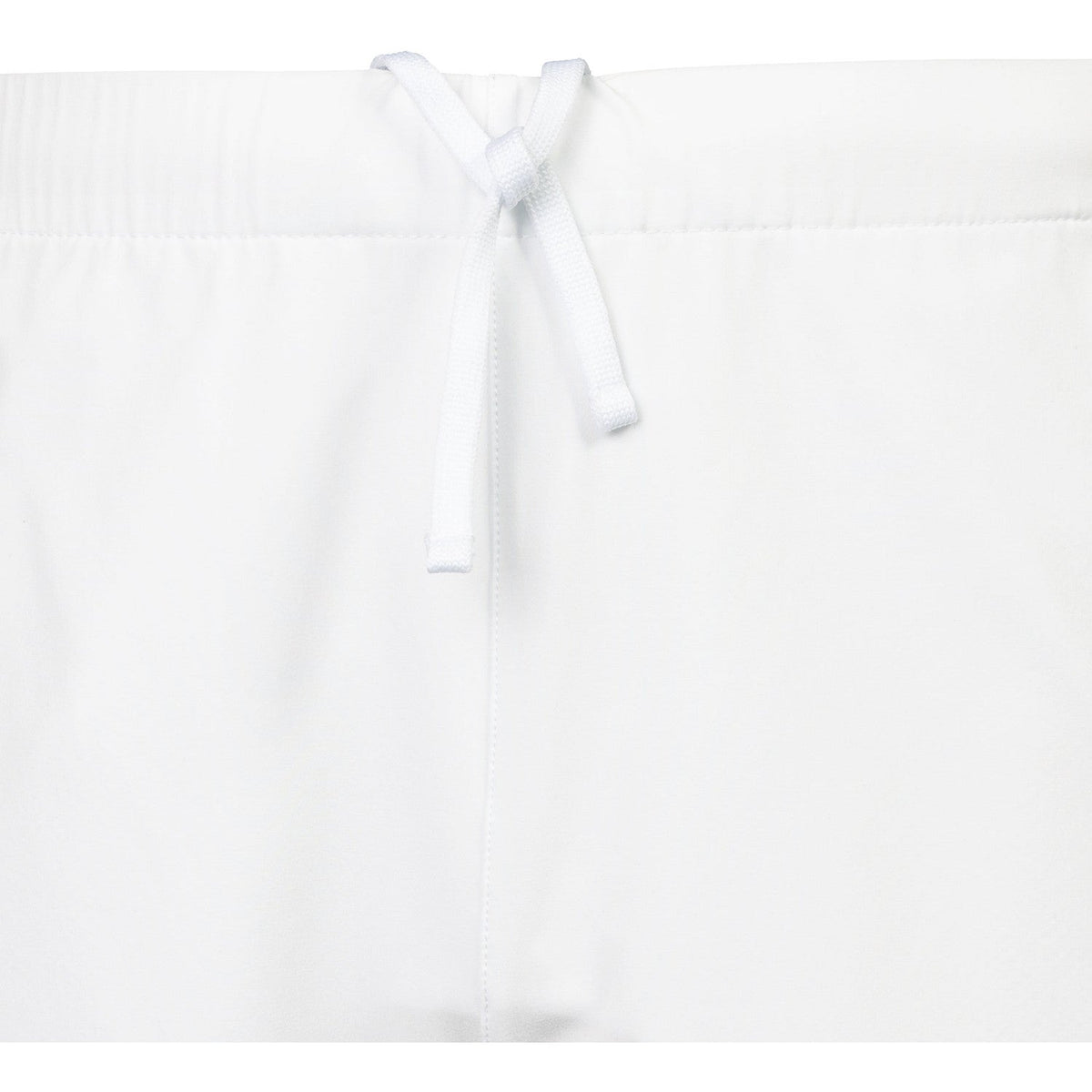 Detail van de tailleband met trekkoord van de witte JDH Carbon Pro short