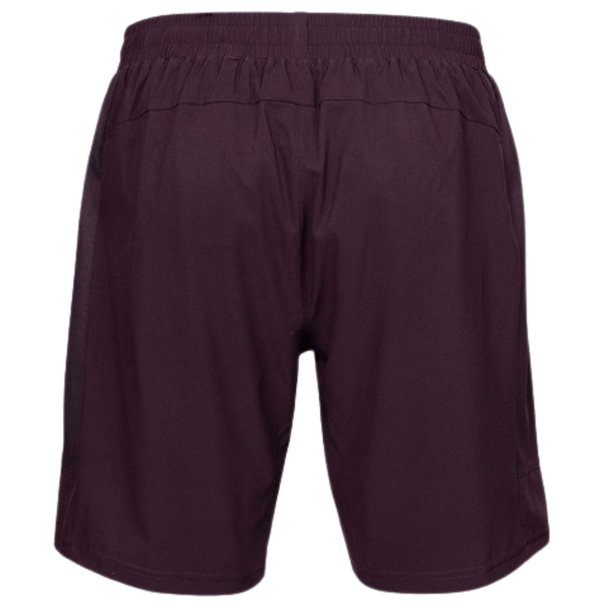 Achterkant van de bordeauxrode JDH Performance Short met gestikte elastische taille