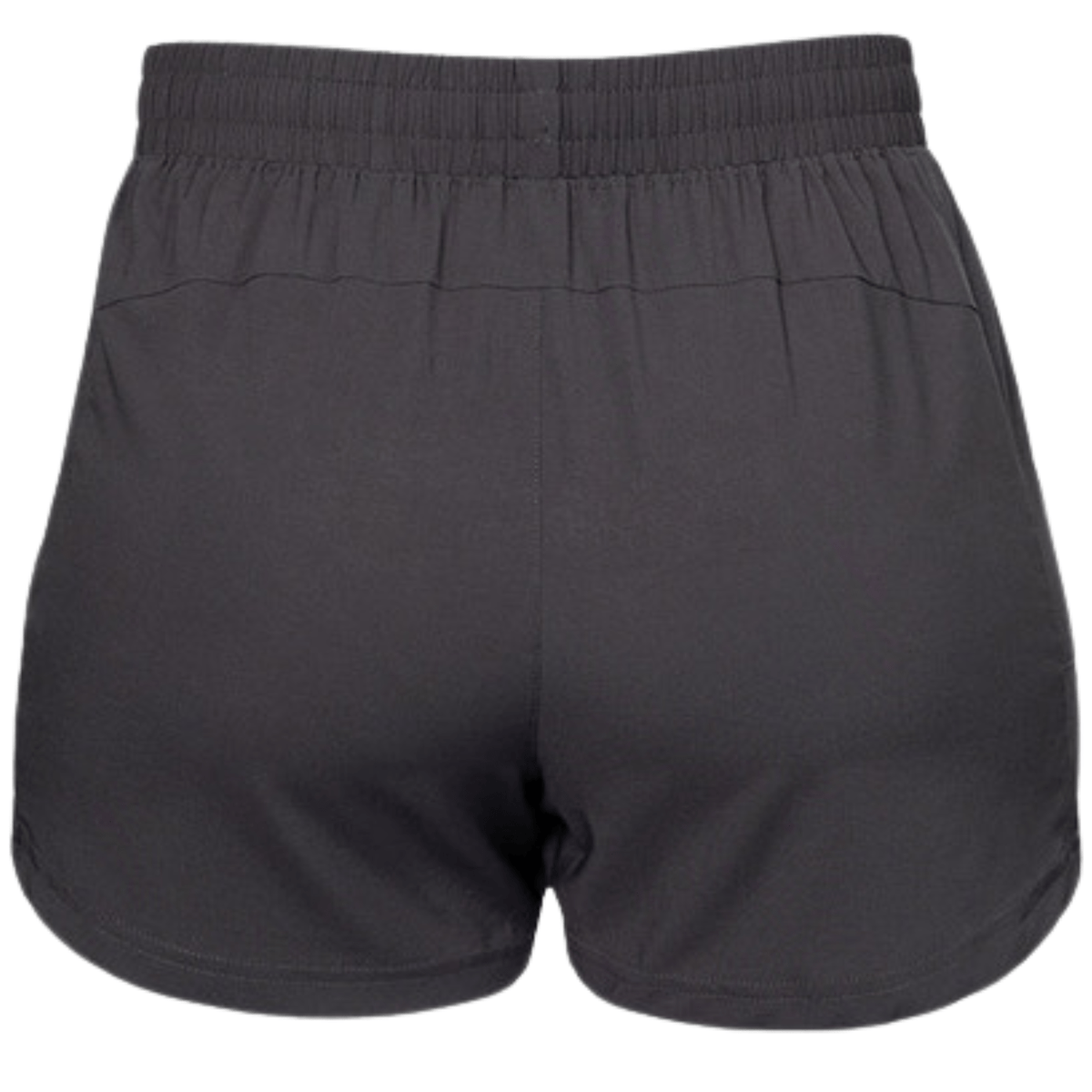 Achterzijde van de donkergrijze JDH Performance short voor dames