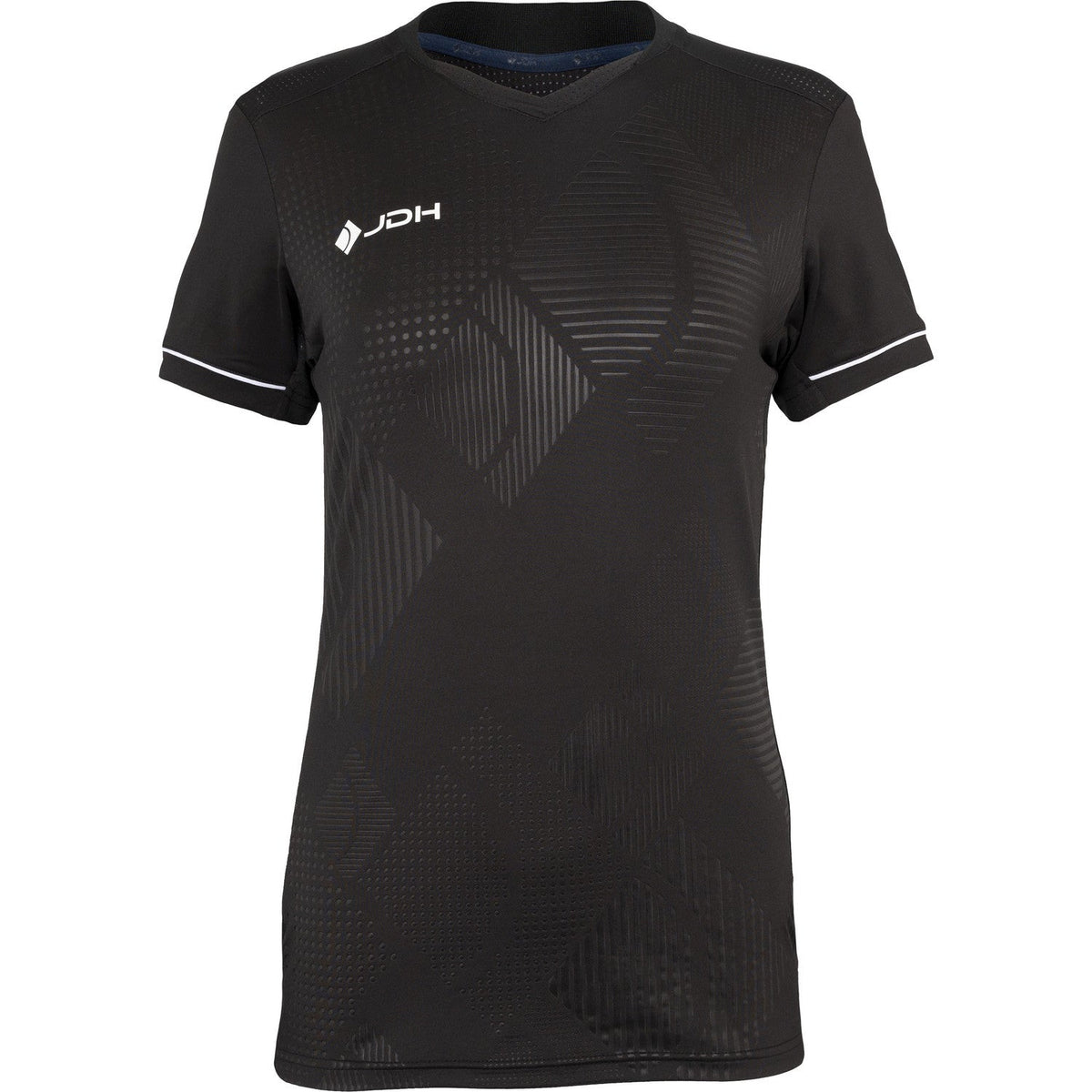 JDH T-Shirt Carbon W Pro Black, Vorderansicht mit hellen Paspeln