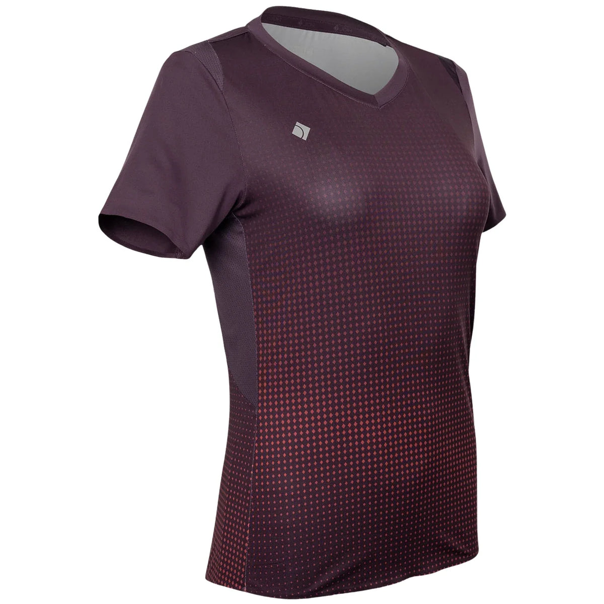 JDH W Graphic T-Shirt Plum, schuin vooraanzicht