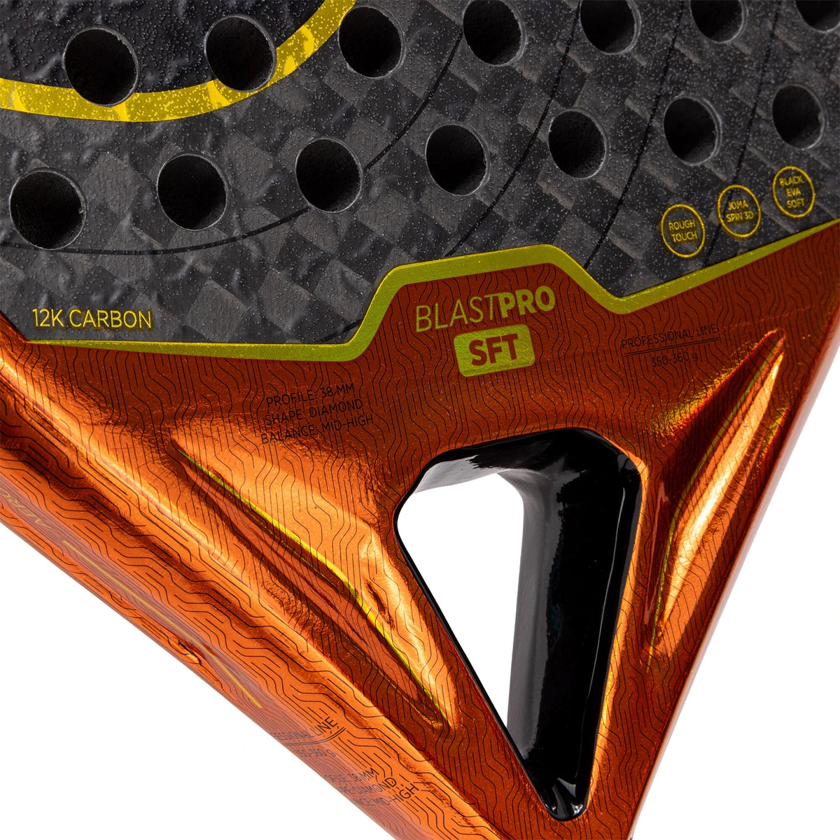 Joma Blast Pro Sft 2026 padelracket, detail van het hart