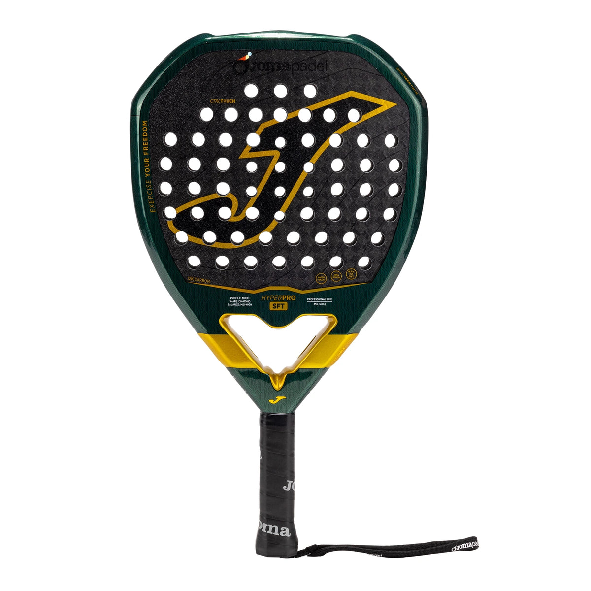 Joma Hyper Pro Sft 2026 padelracket, vooraanzicht