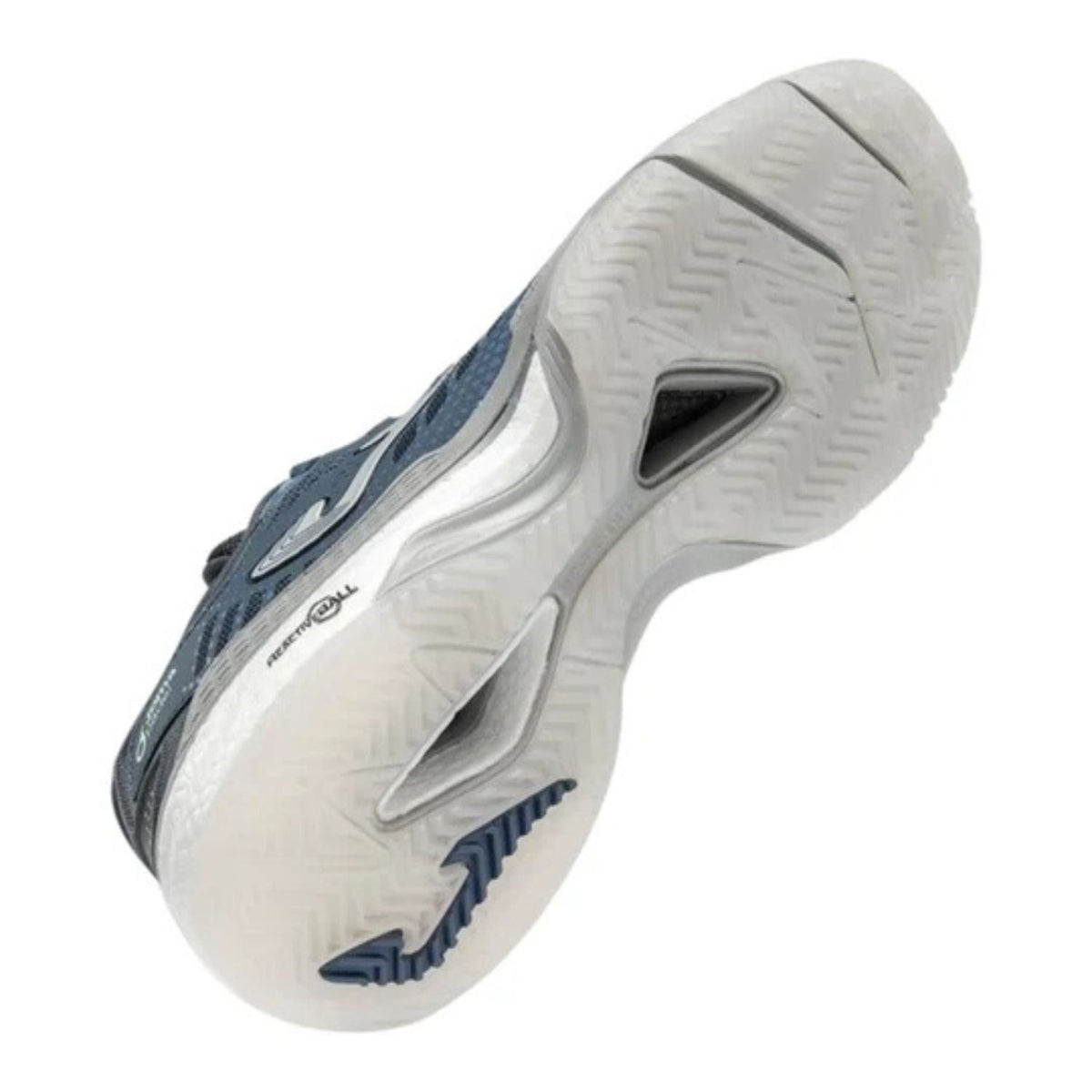Witte visgraat-buitenzool van de donkerblauwe Joma Slam Classic Navy
