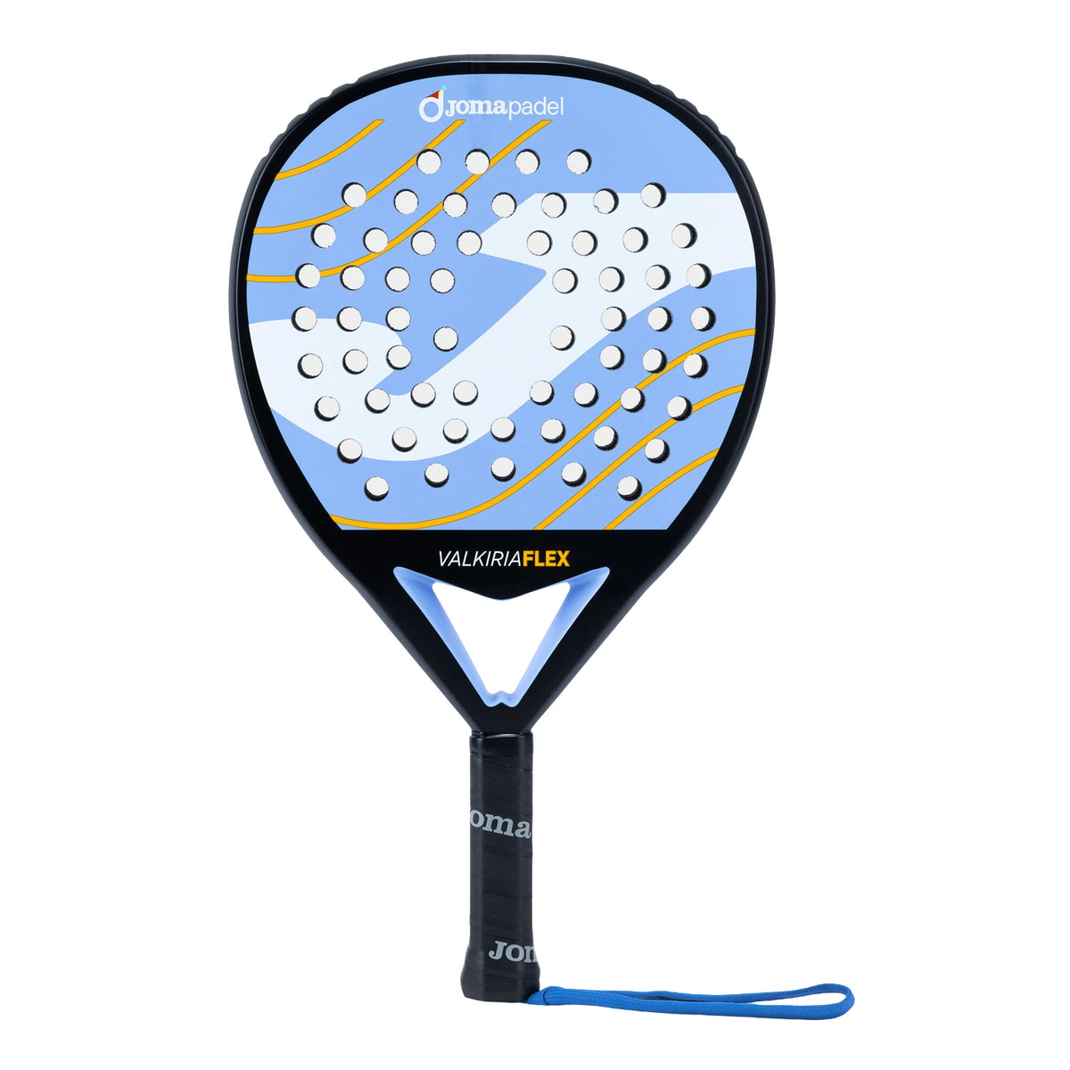Joma Valkiria Flex 2026 Blue padelracket, vooraanzicht