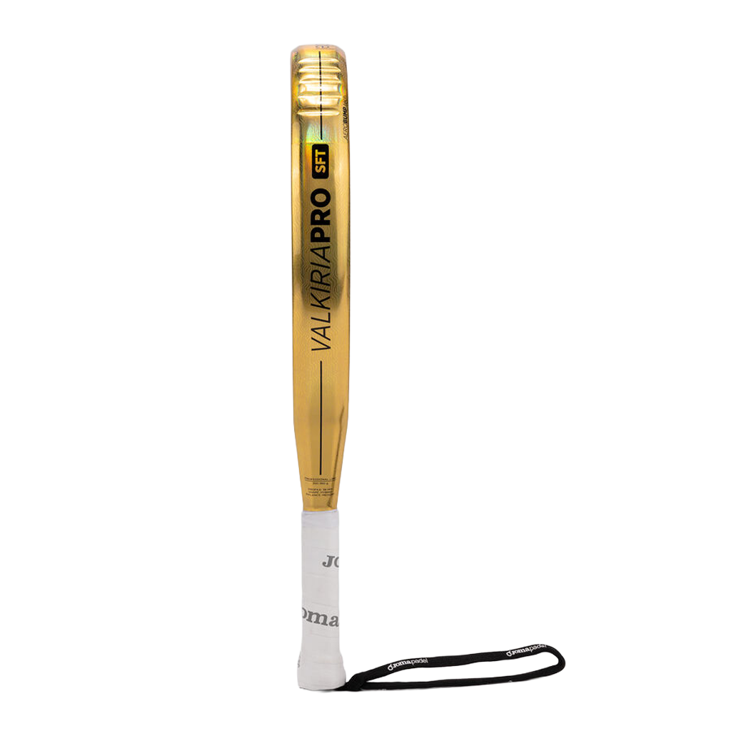 Zijaanzicht van de Joma Valkiria Pro Sft 2026 met gouden framerand