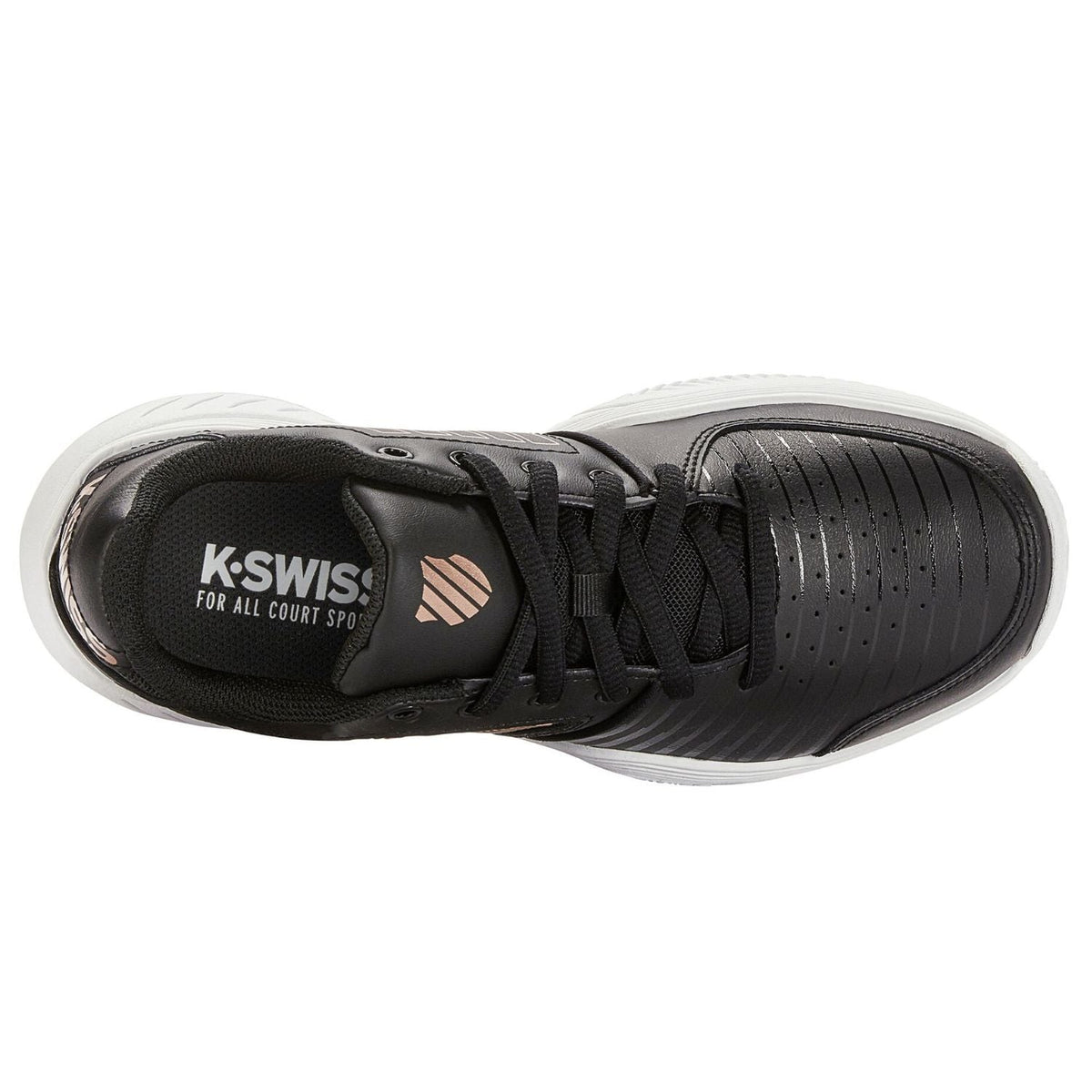 K-Swiss Hypercourt Express 2 HB Black/Pink, derde aanzicht