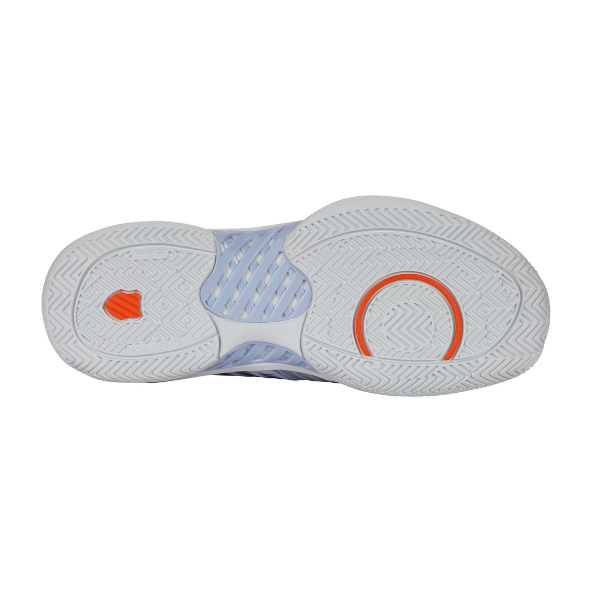 Witte Aoesta 7.0 visgraatzool van de K-Swiss Express Light 3 Clay Arctic/Infinity/Scarlet