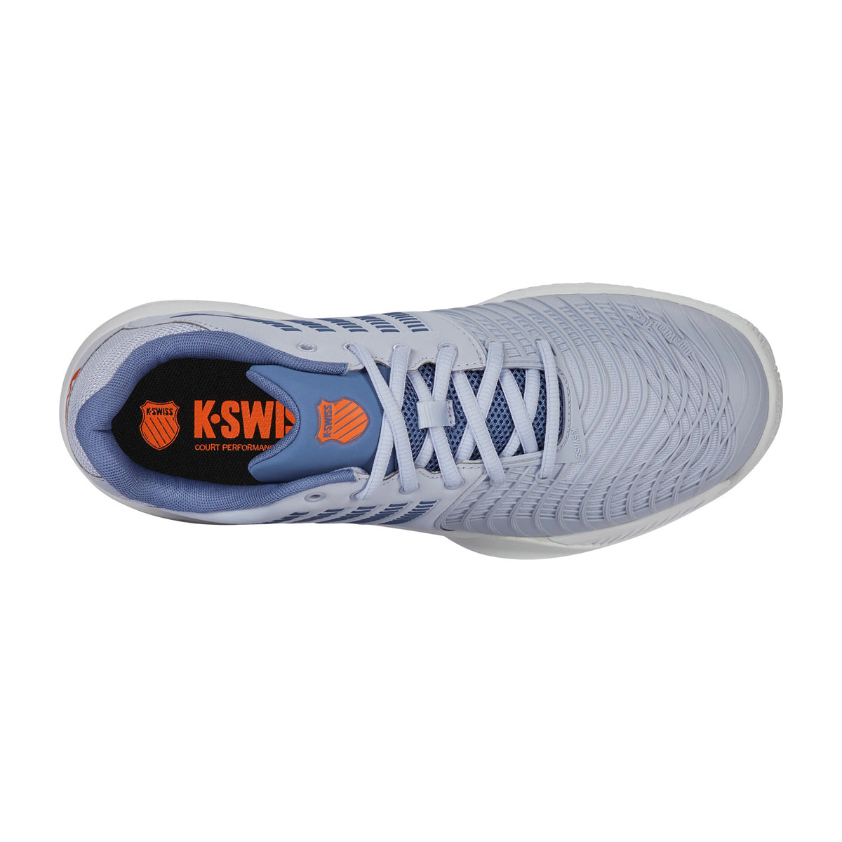 K-Swiss Express Light 3 Clay Arctic/Infinity/Scarlet, bovenaanzicht met vetersluiting