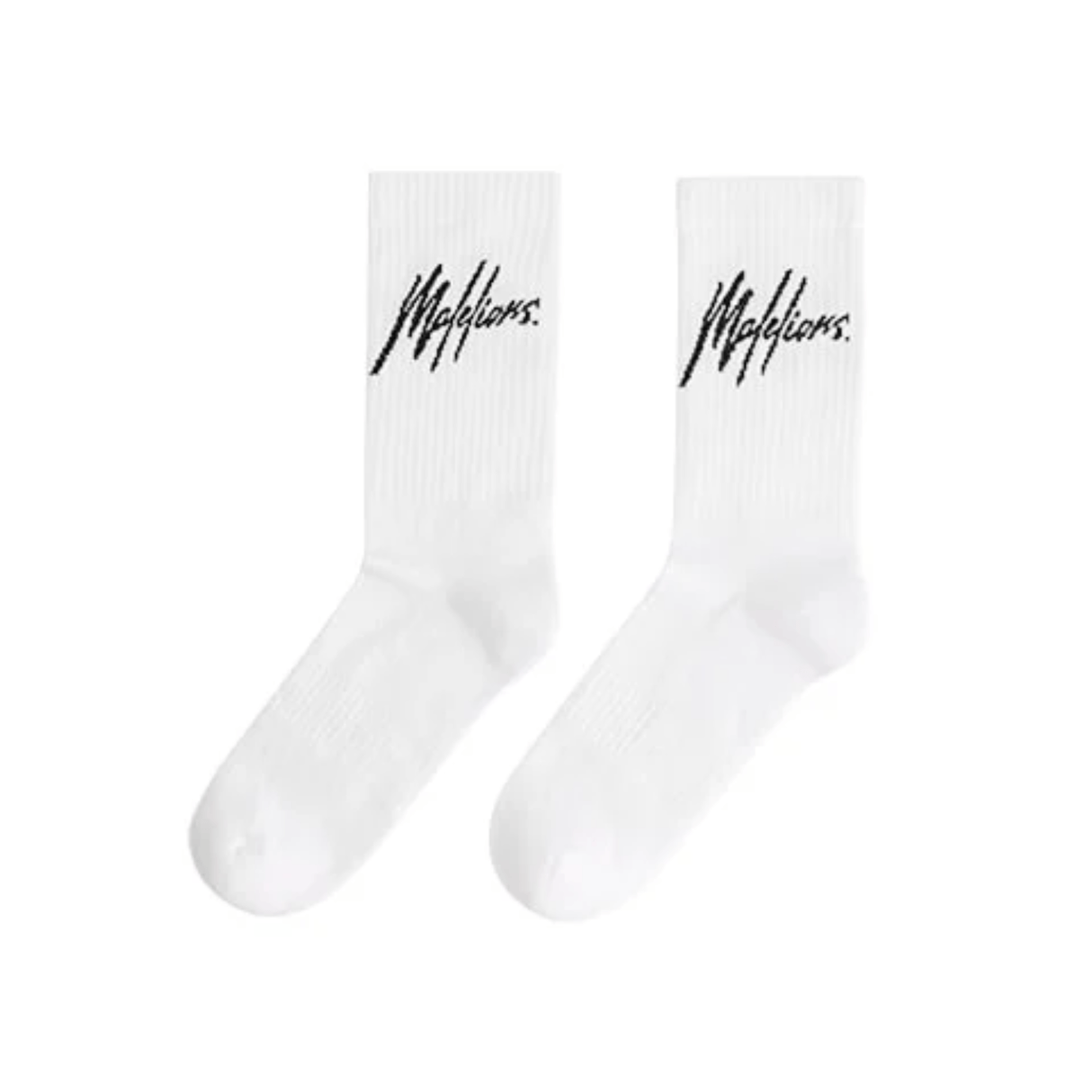 Malelions Signature Socks White/Black (2 Pack) -