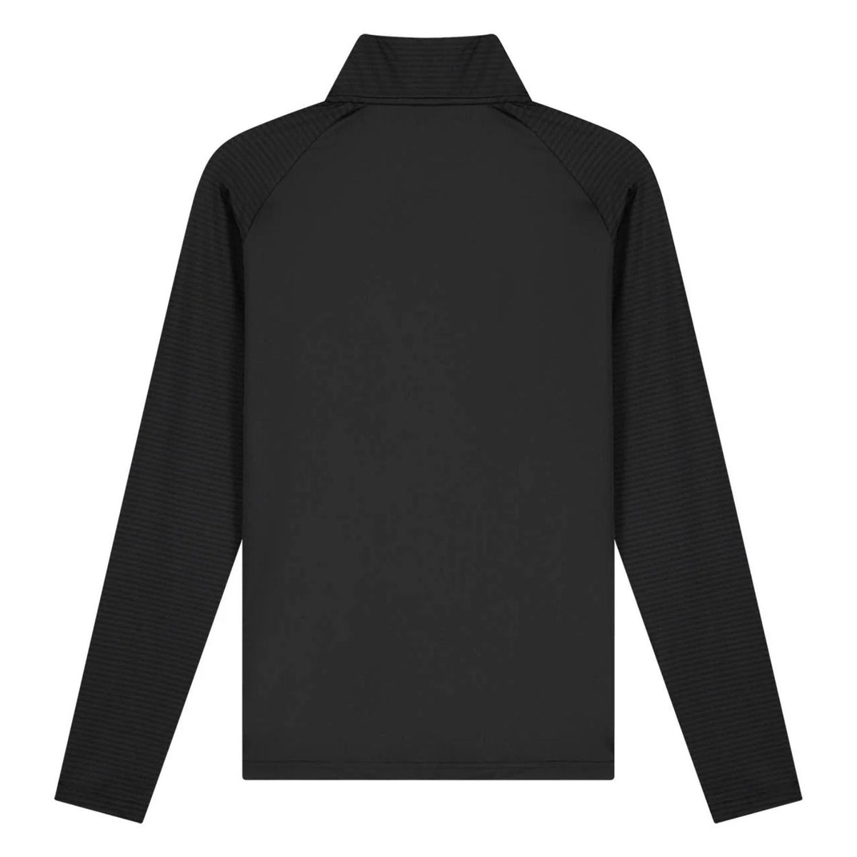 Achterzijde van de zwarte Malelions Sport Ace sweater met opstaande kraag