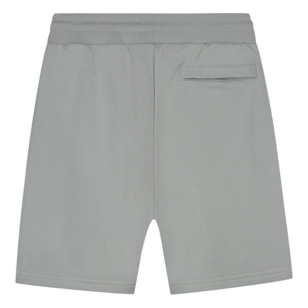 Achteraanzicht van de grijze Malelions Sport short met achterzak