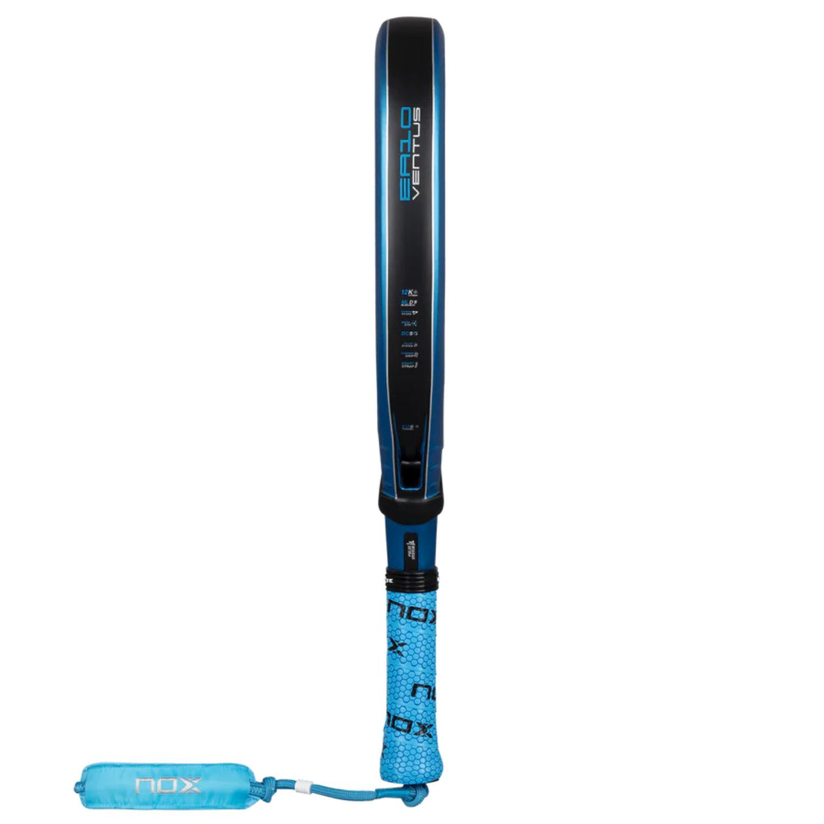 Zijaanzicht van de NOX EA10 Ventus Attack 12K Xtreme 2026 met blauwe polsband