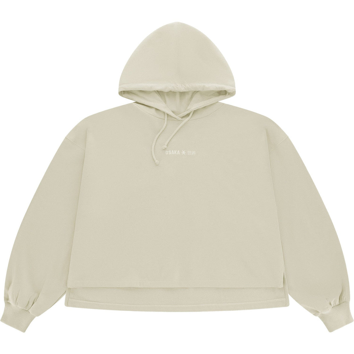 Osaka Cropped Hoodie Warm Grey -