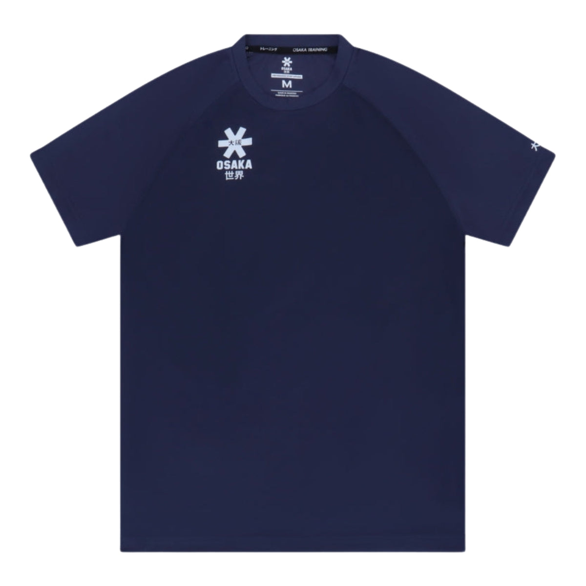 Osaka Training T-shirt voor heren in donkerblauw, plat vooraanzicht met logo