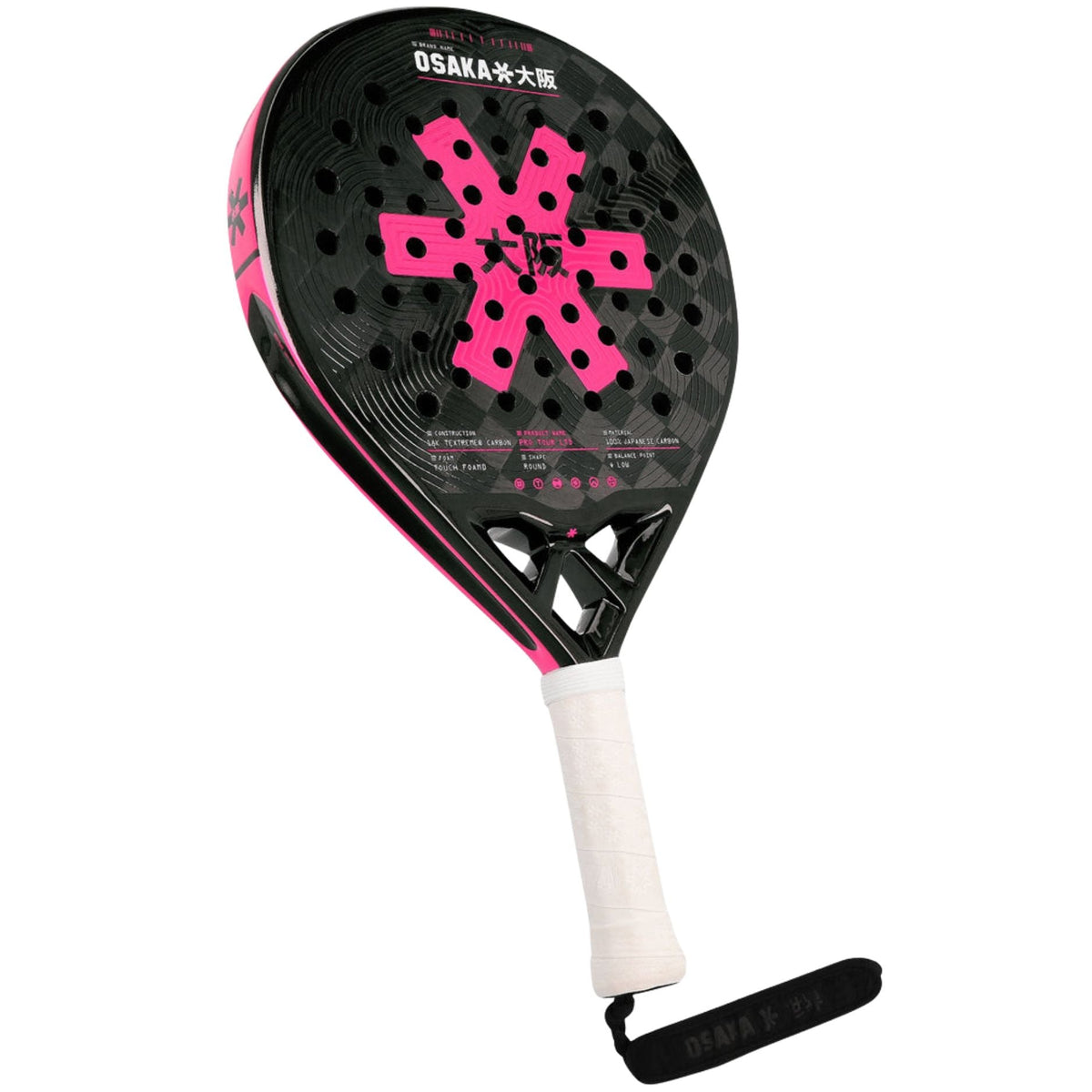 Osaka Pro Tour LTD Control Pompeian Red schuin vooraanzicht, ronde vorm in zwart