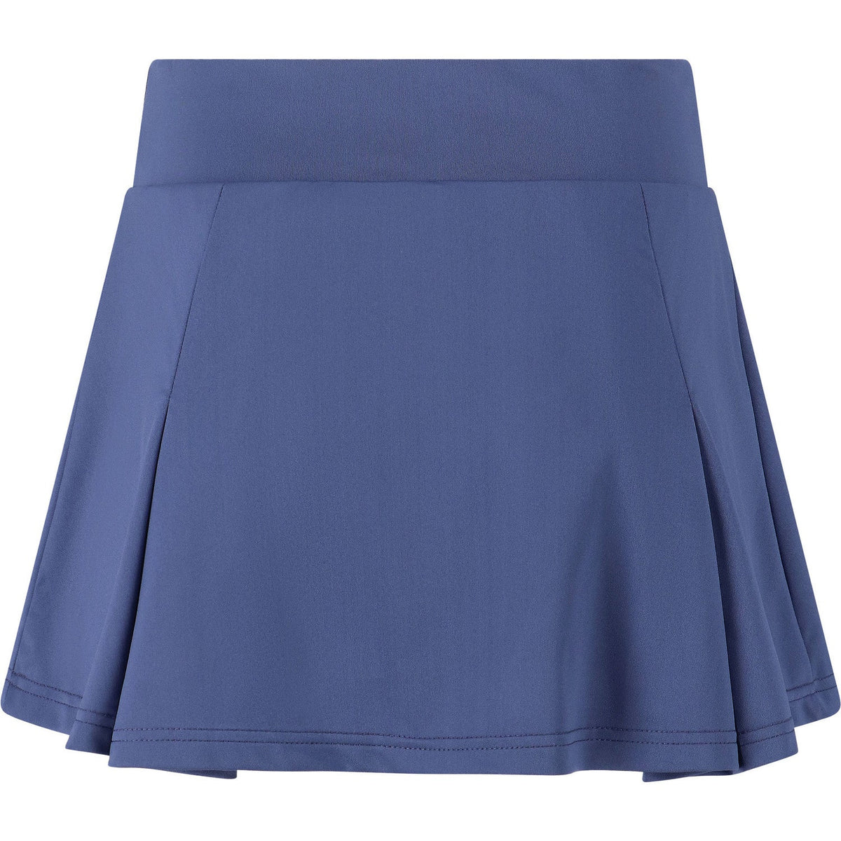 Achterkant van de blauwe Osaka Women Floucy Skirt met diepe plooien en A-lijn