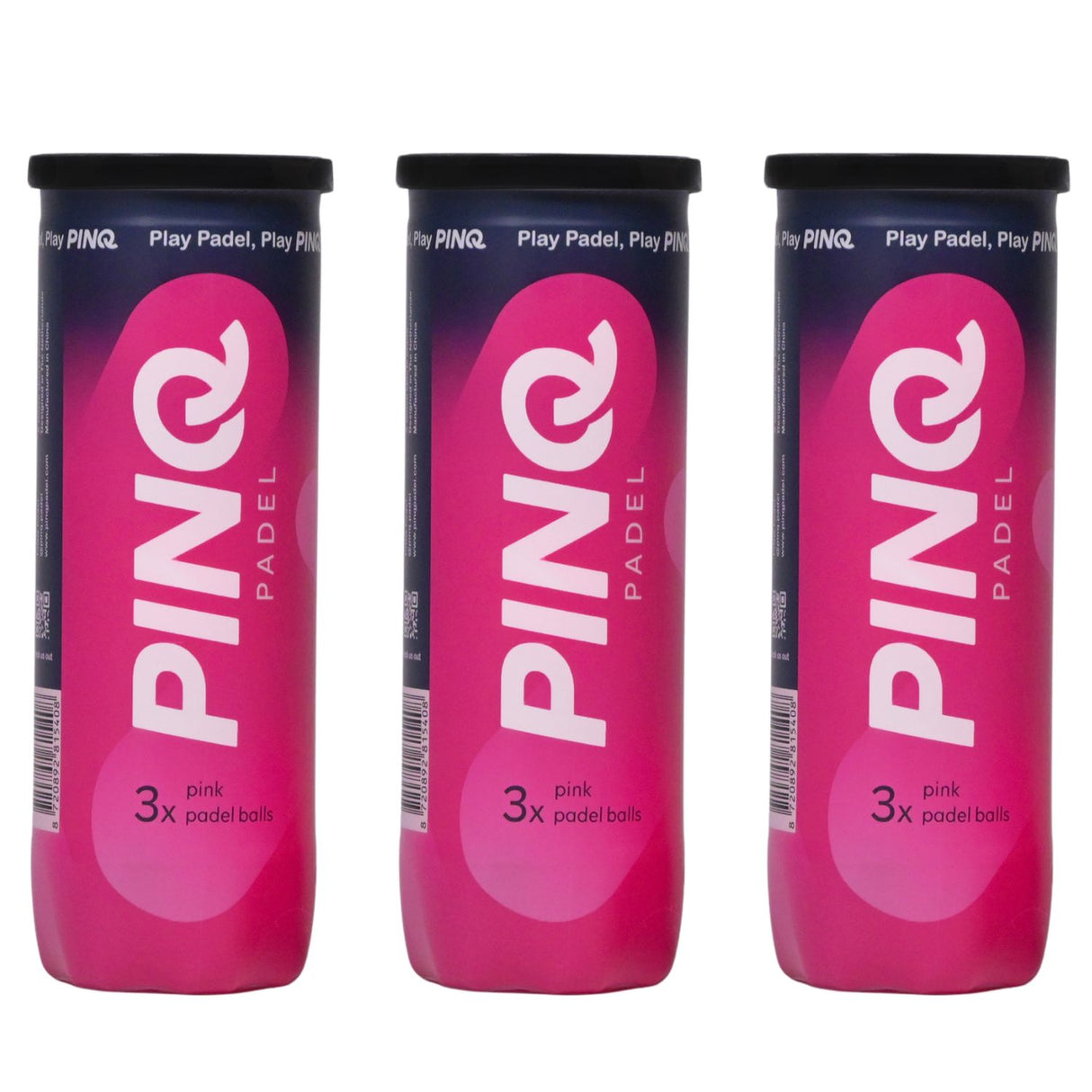 Pinq Pink Padel Balls (3x3 st.)