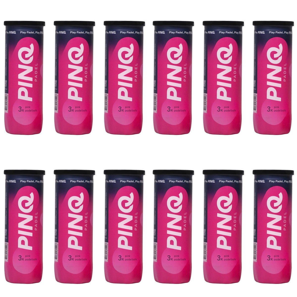 Pinq Pink Padel Balls (12 sets of 3)