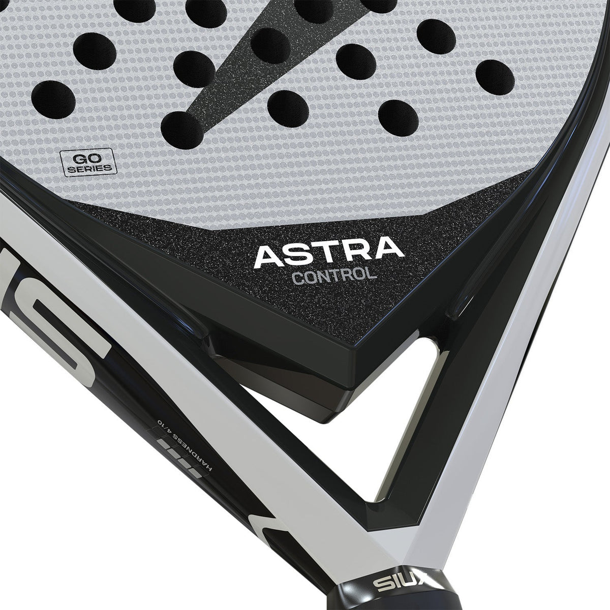 Detail van het hart van het Siux Astra Ctrl 26 met de zwarte opdruk ASTRA CONTROL