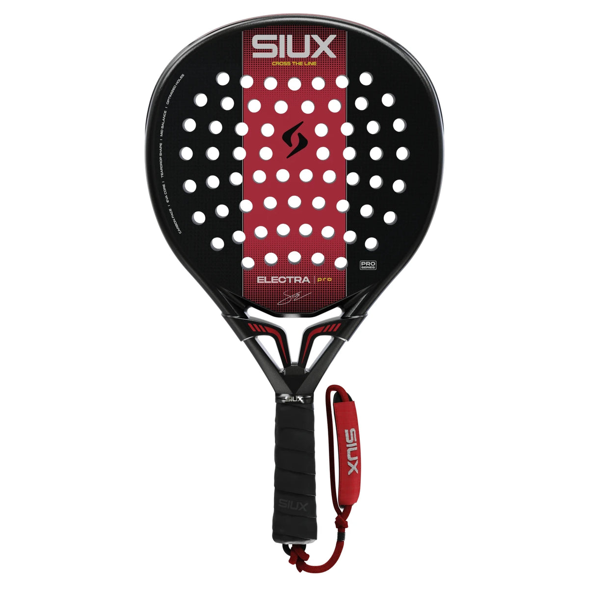 Siux Electra Pro 2027 Red padelracket, vooraanzicht