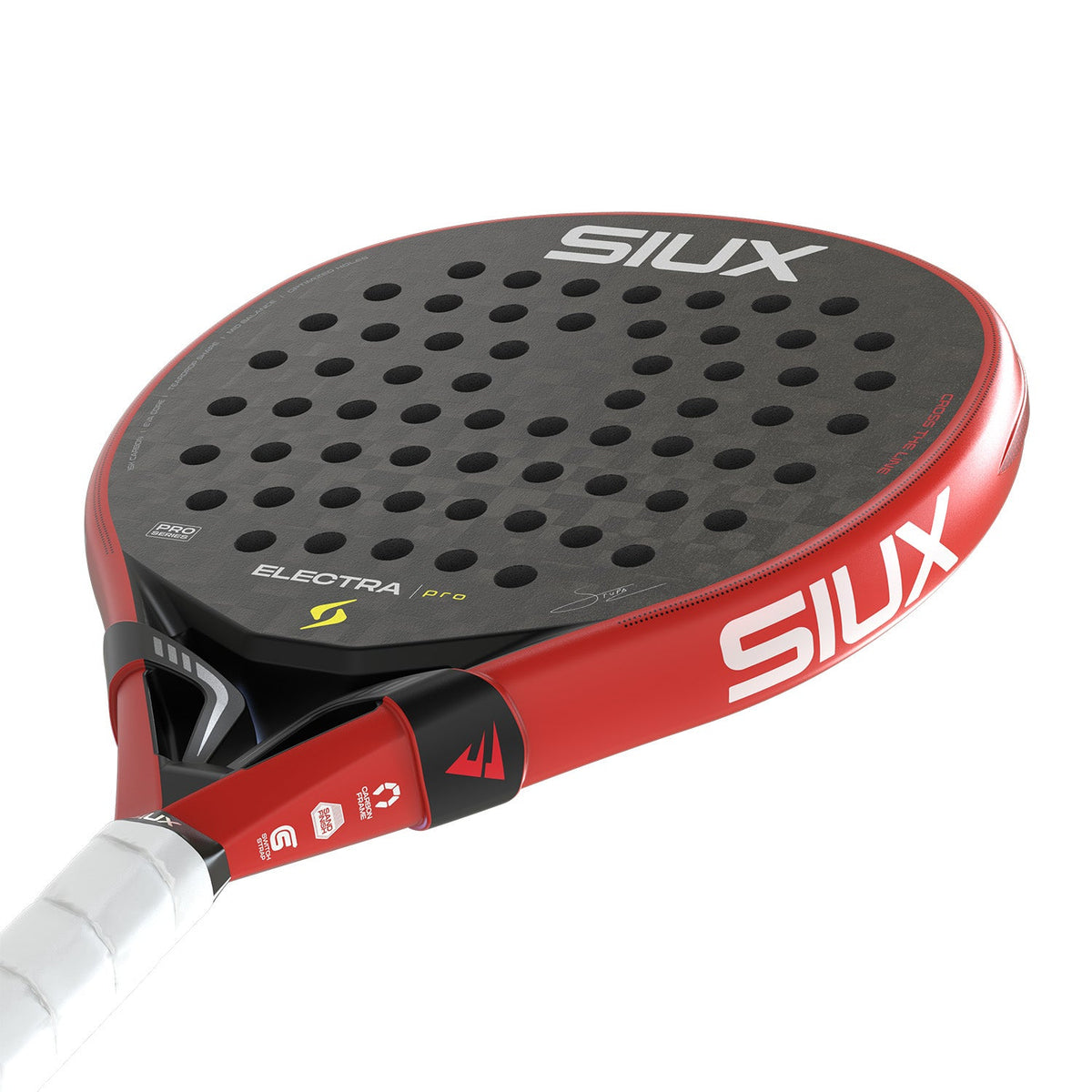 Billede af den røde Siux Electra Pro 26 set fra siden med hvidt Siux-logo på rammen