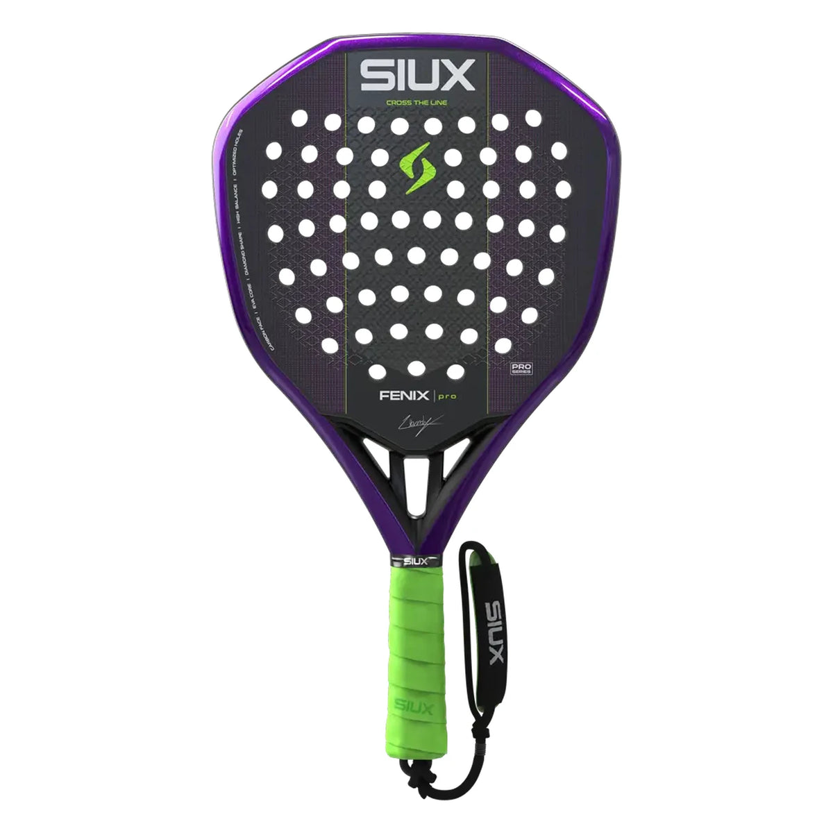 Siux Fenix Pro 2027 Purple padelracket, vooraanzicht