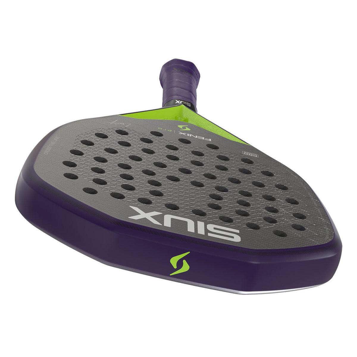 Bovenaanzicht van het Siux Fenix Pro 26 met SIUX-tekst op de paarse framerand