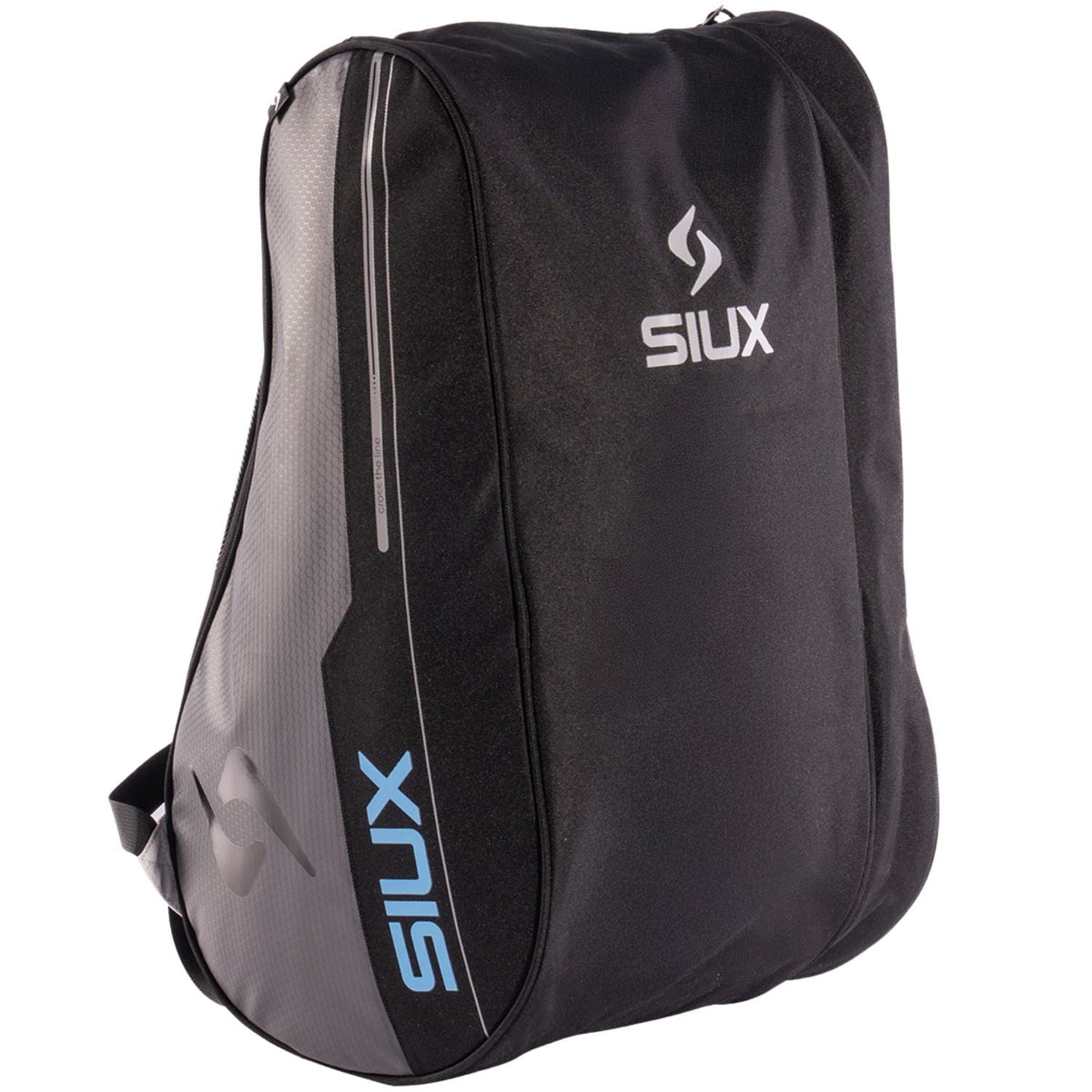 Vorderseite der Siux Schlägertasche Pulse 2026 Blue mit blauem Logoaufdruck