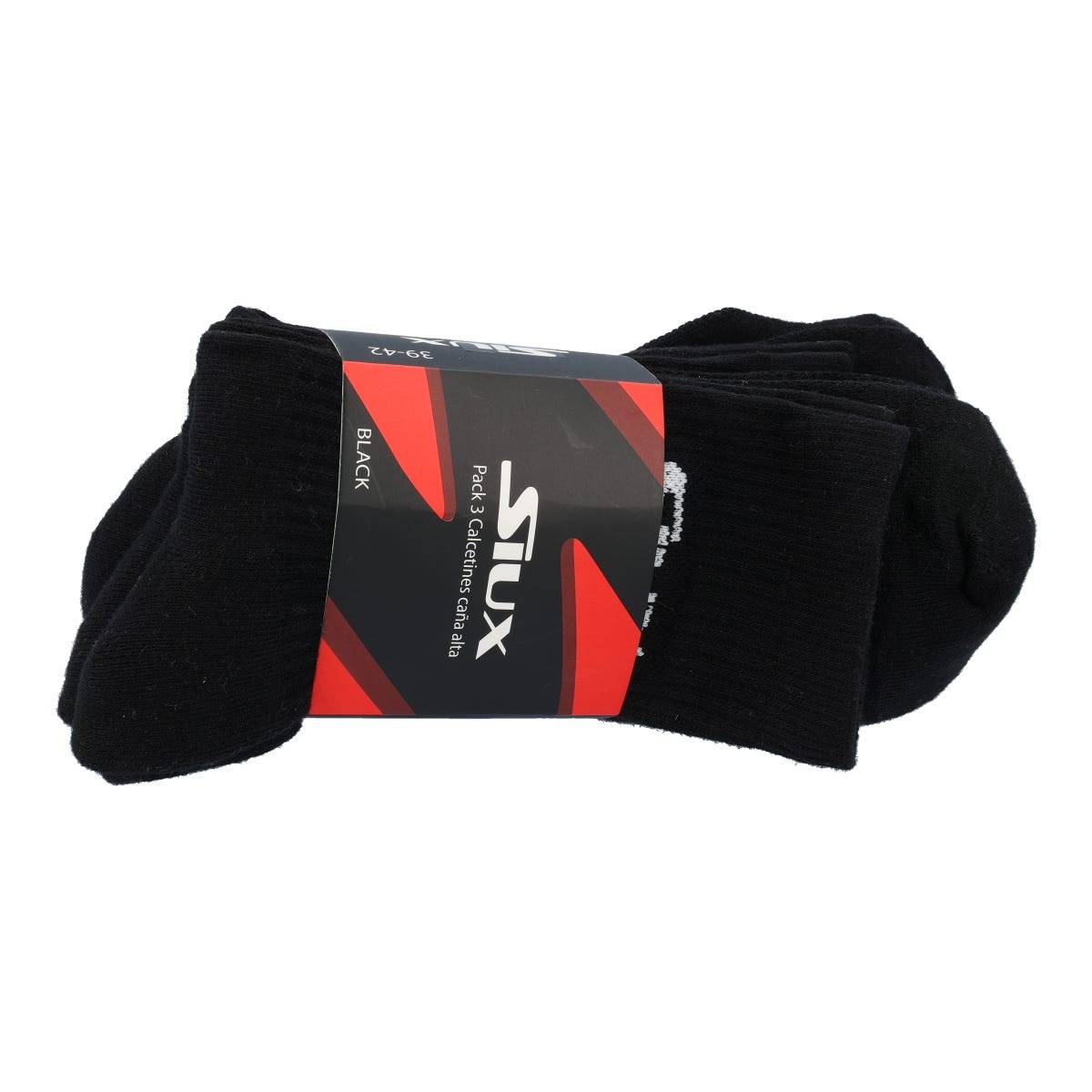 Siux Sportsokken Hoog Zwart (3 Pack) -