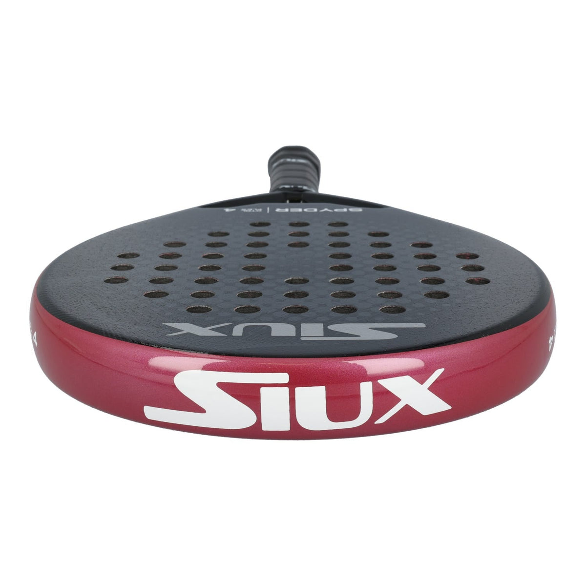 Bovenaanzicht van het Siux Spyder Control 4 met wit SIUX-logo op de rode framerand