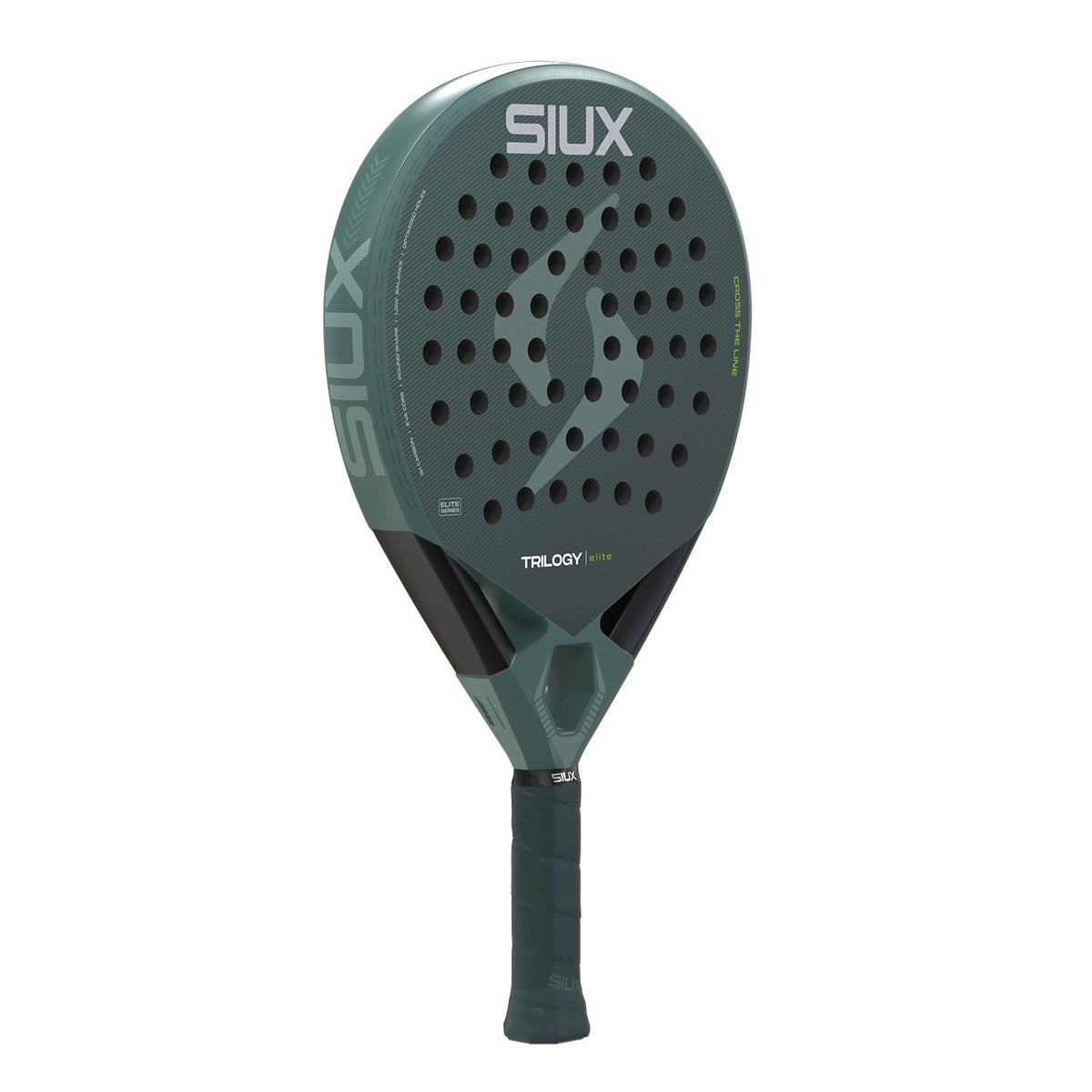 Siux Trilogy Elite 6 26 padelracket licht gedraaid, groen blad met witte letters