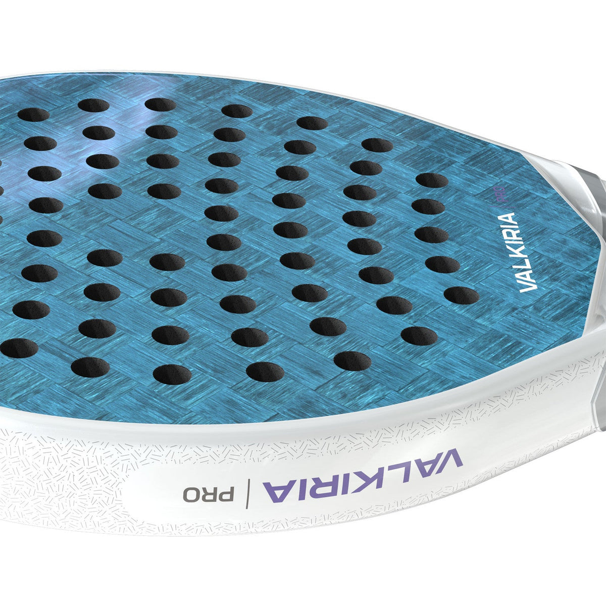 Detail van de witte framerand van het Siux Valkiria Pro met opdruk VALKIRIA PRO