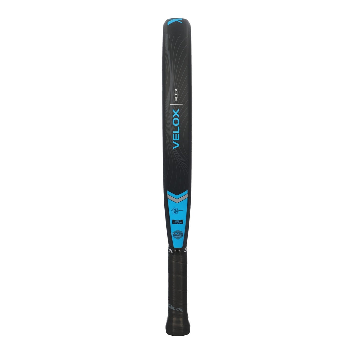 Zijaanzicht van het Siux Velox Flex Blue over de volle lengte met blauw profiel