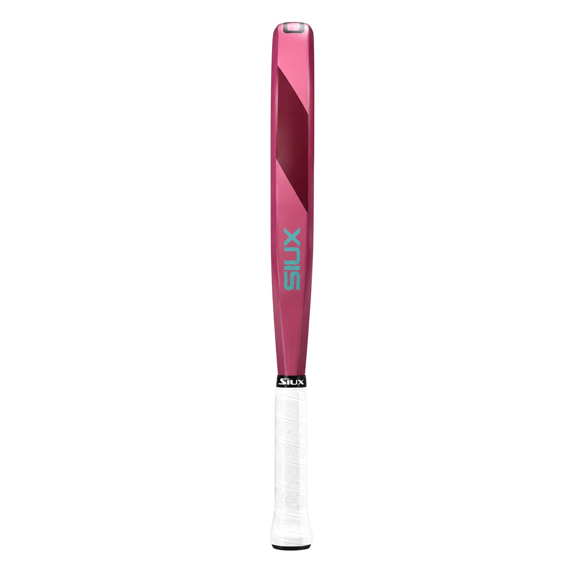 Siux Velox Pink 2026 padelracket, zijaanzicht van het roze frame