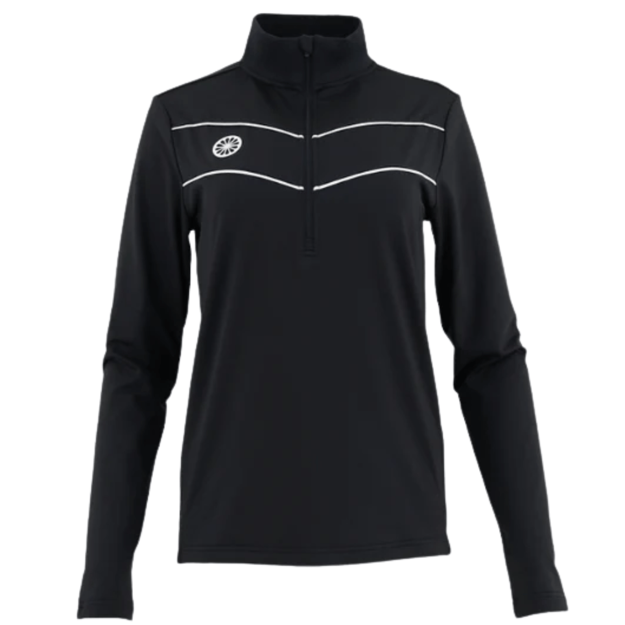 The Indian Maharadja Baroda Chevron Half Zip Sweater W Black -