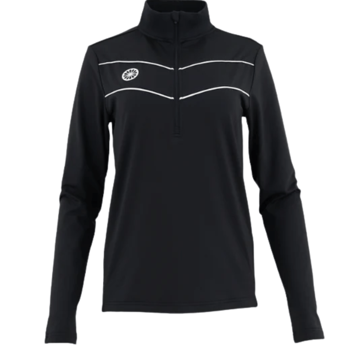 The Indian Maharadja Baroda Chevron Half Zip Sweater W Black -