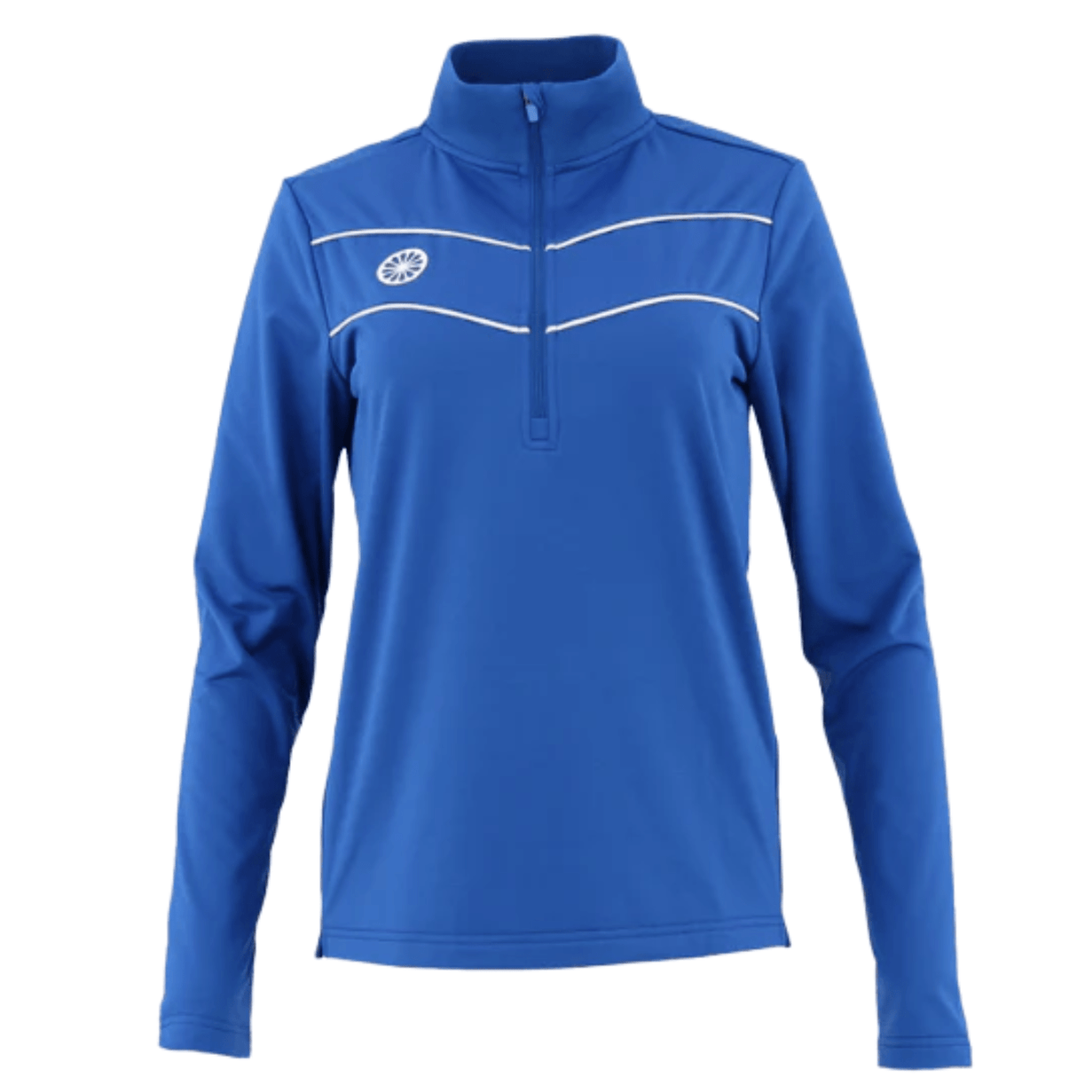 The Indian Maharadja Baroda Chevron Half Zip Sweater W Cobalt -