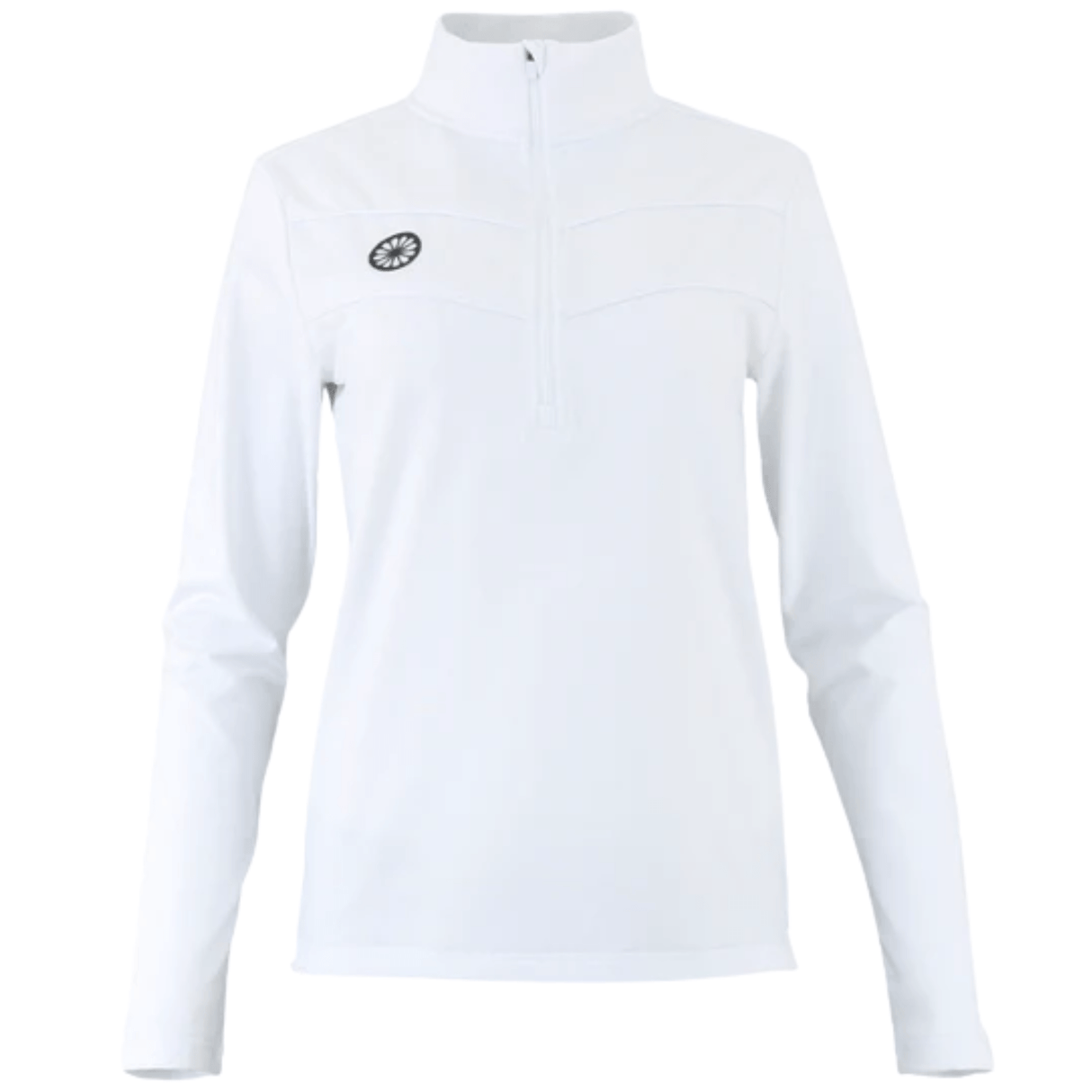 The Indian Maharadja Baroda Chevron Half Zip Sweater W White -