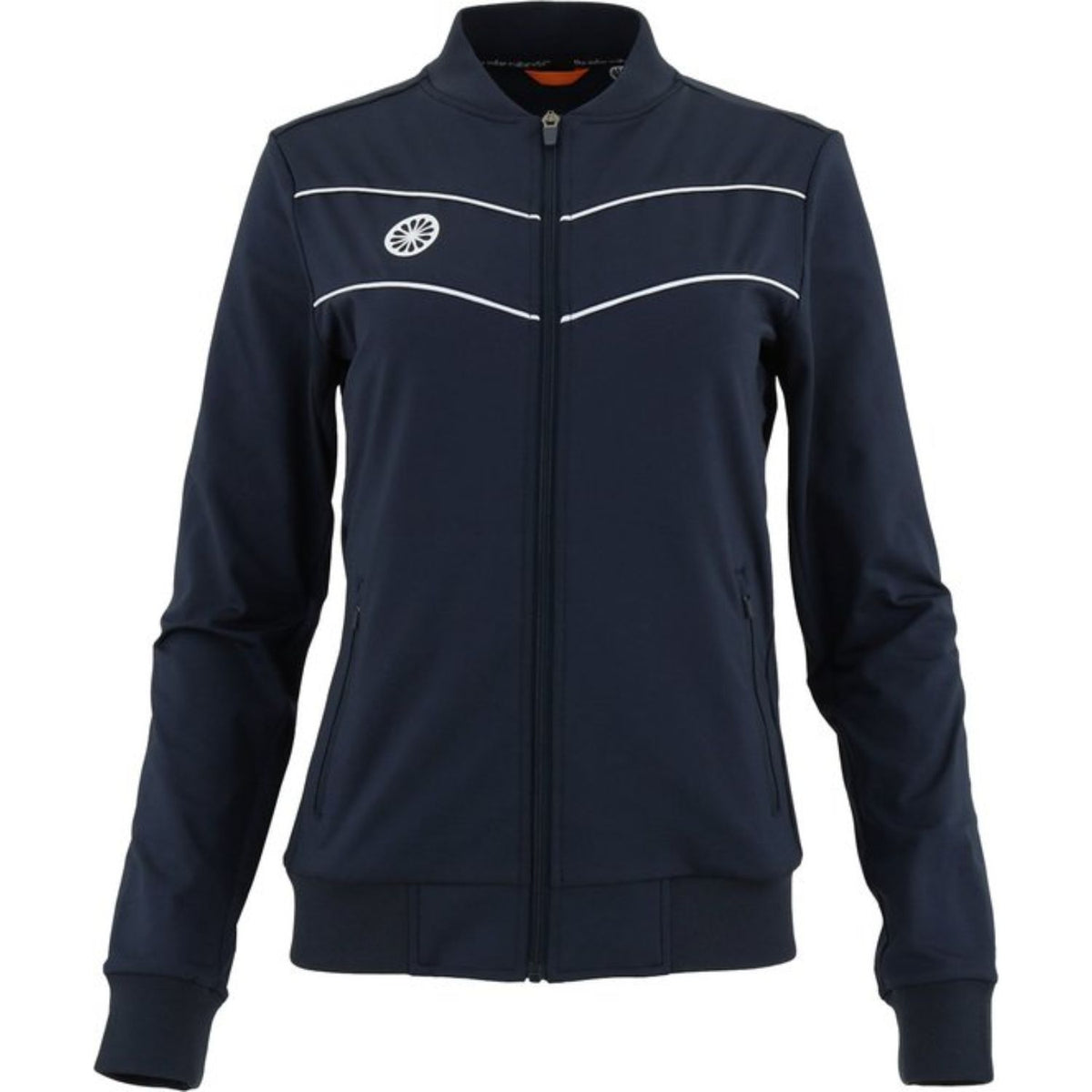 Baroda Chevron trainingsjack voor dames in donkerblauw met witte chevronstreep